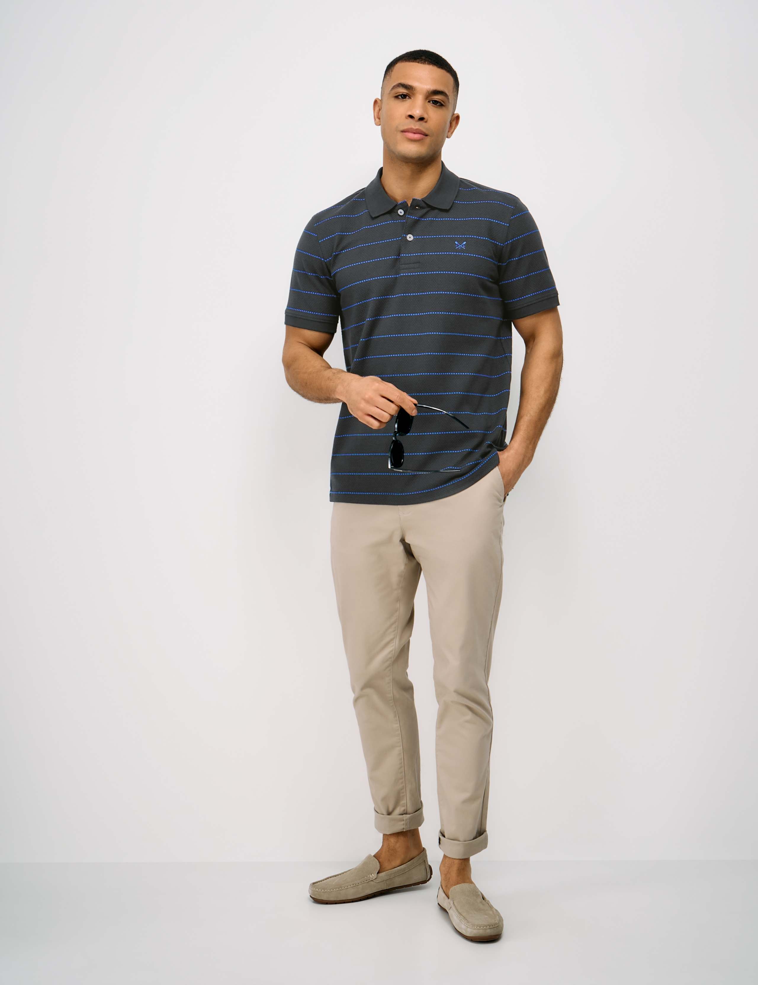 Pure Cotton Waffle Striped Polo Shirt 3 of 5