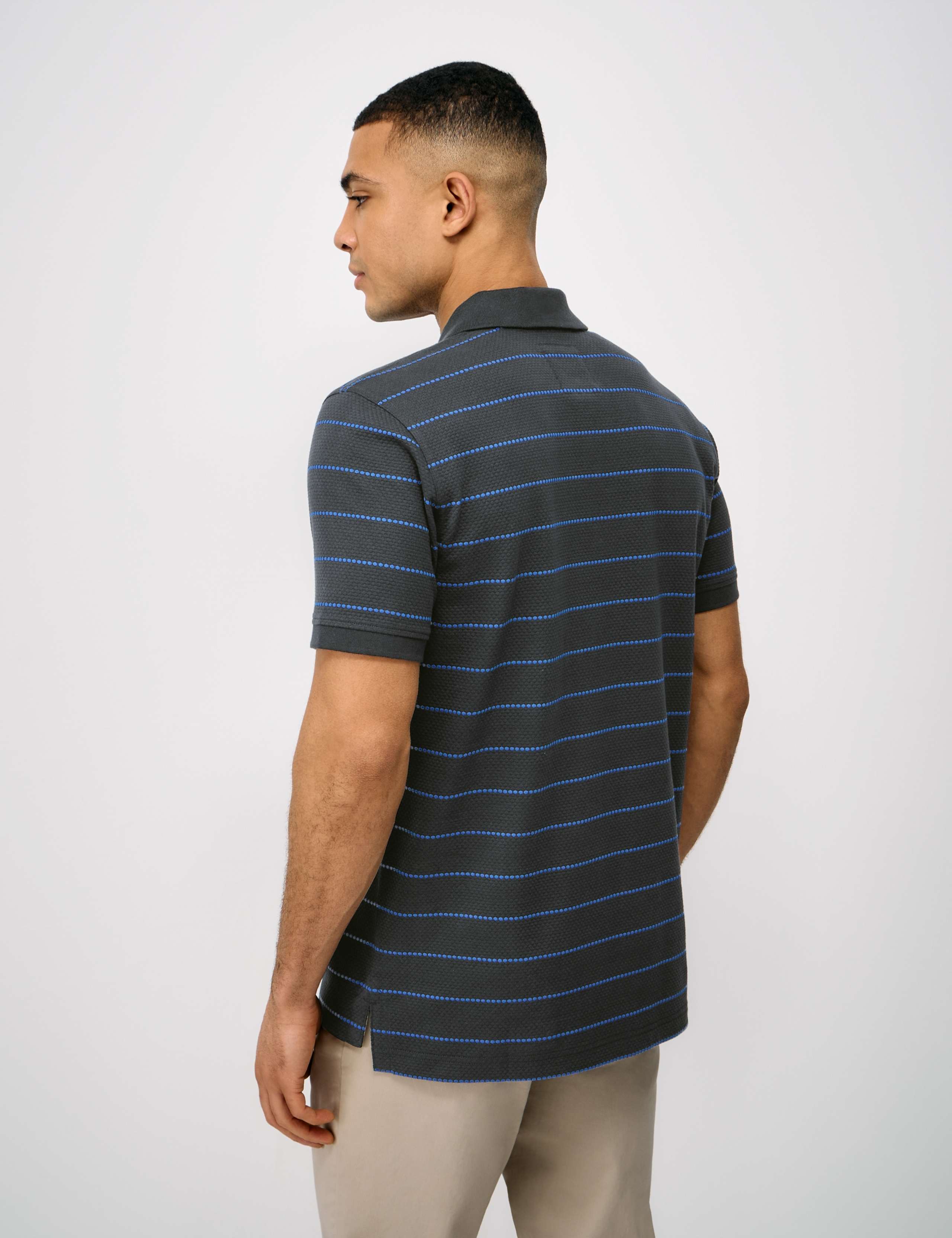 Pure Cotton Waffle Striped Polo Shirt 4 of 5