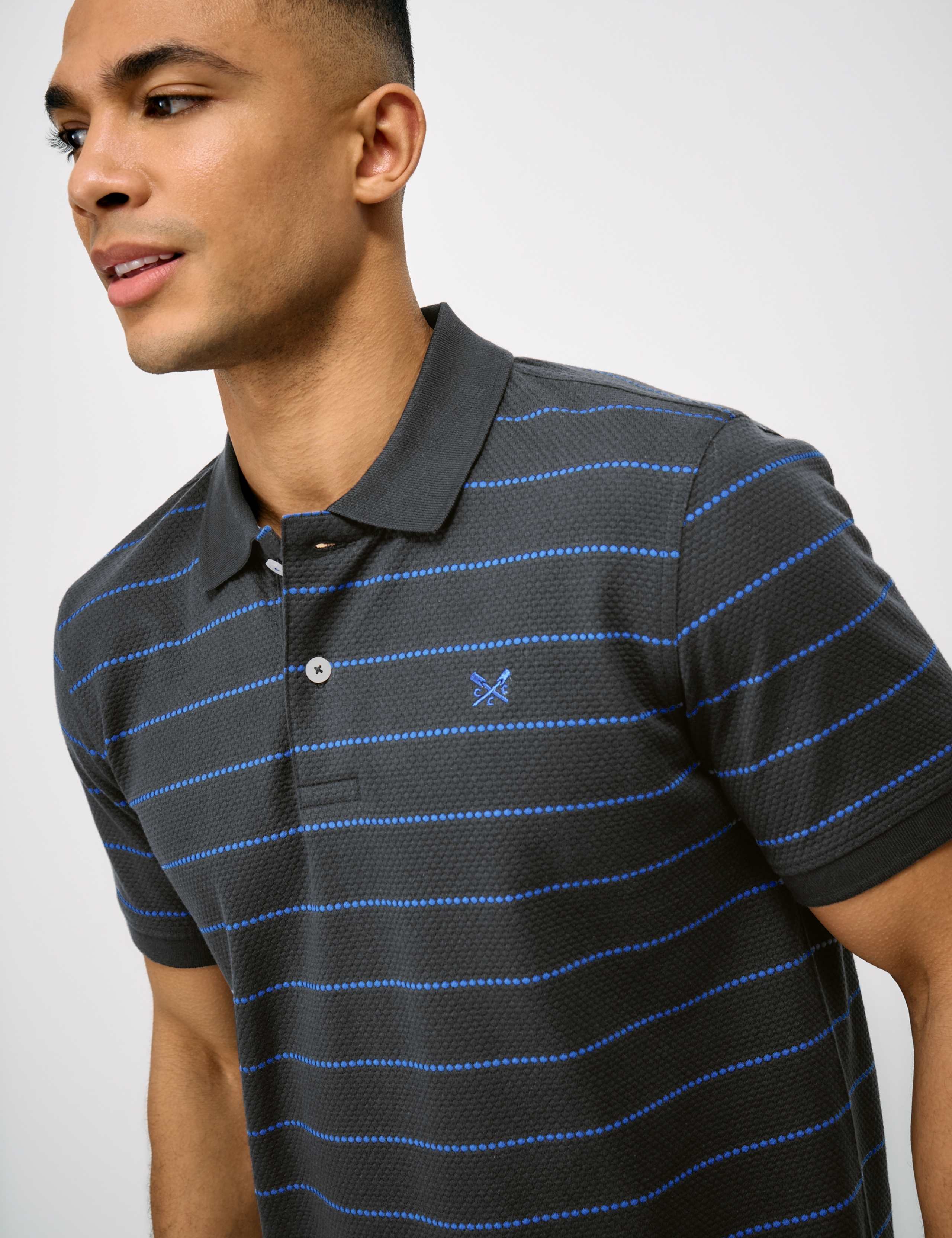 Pure Cotton Waffle Striped Polo Shirt 5 of 5