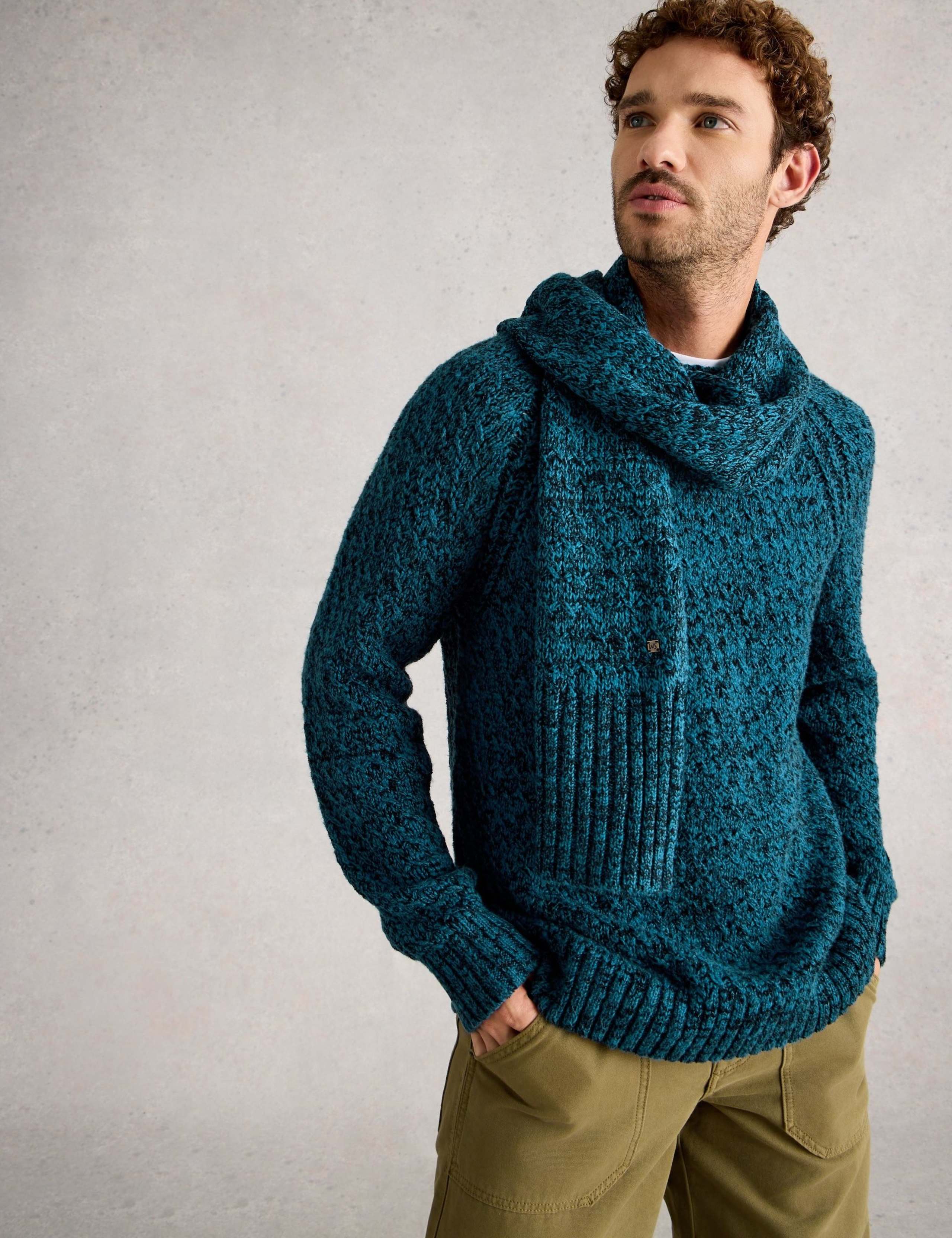 Cotton Rich Twisted Knit Crew Neck Jumper 3 of 6