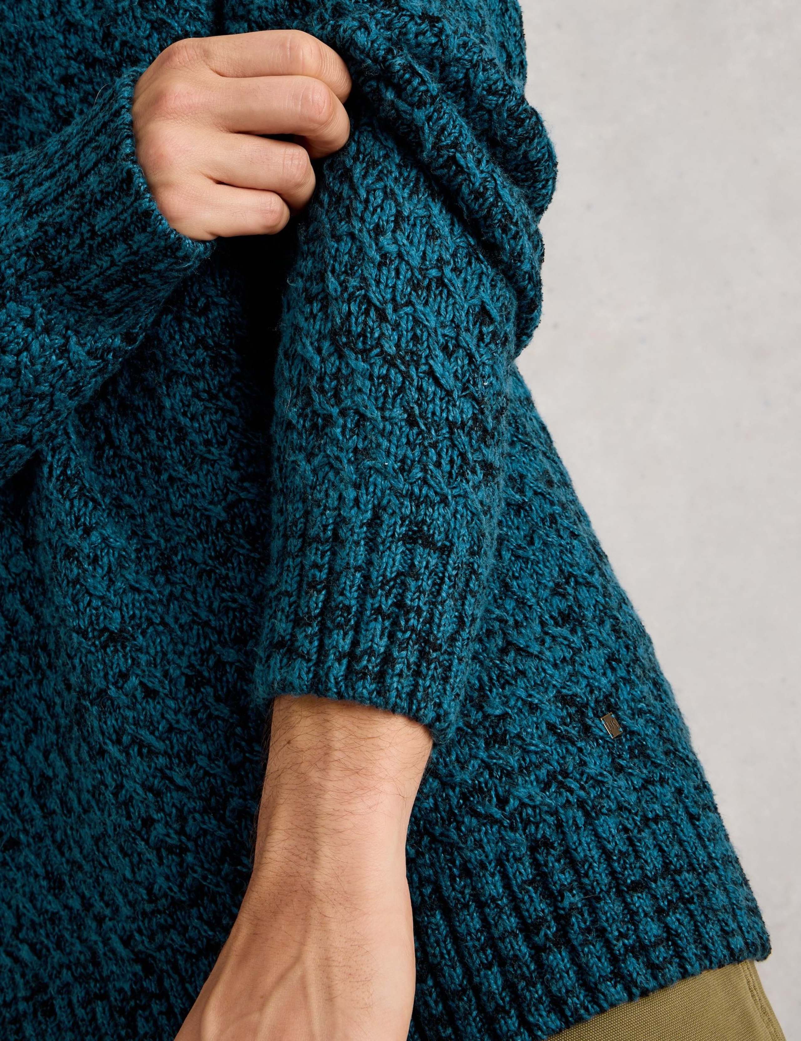 Cotton Rich Twisted Knit Crew Neck Jumper 5 of 6