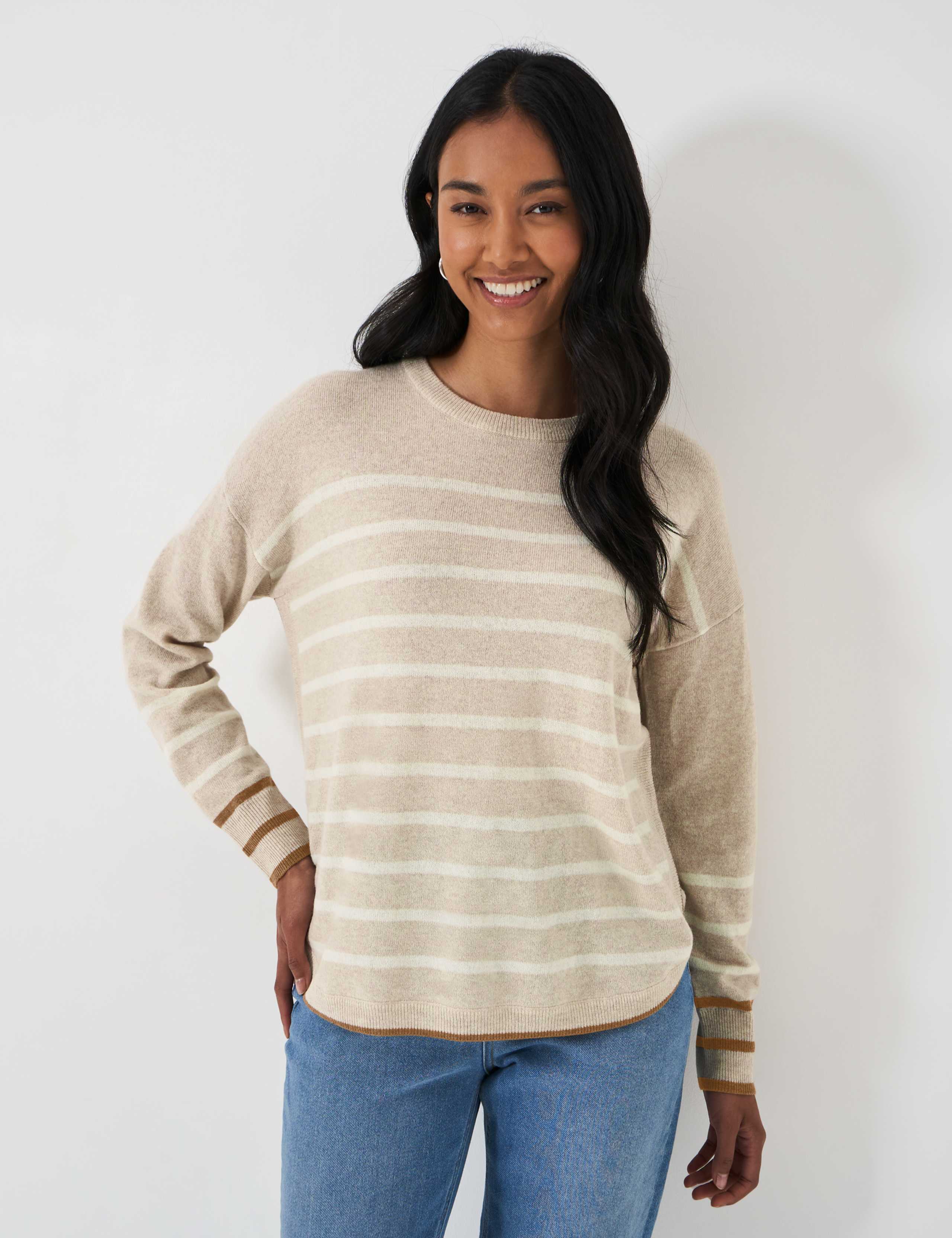 Merino Wool Rich Striped Jumper 1 of 4