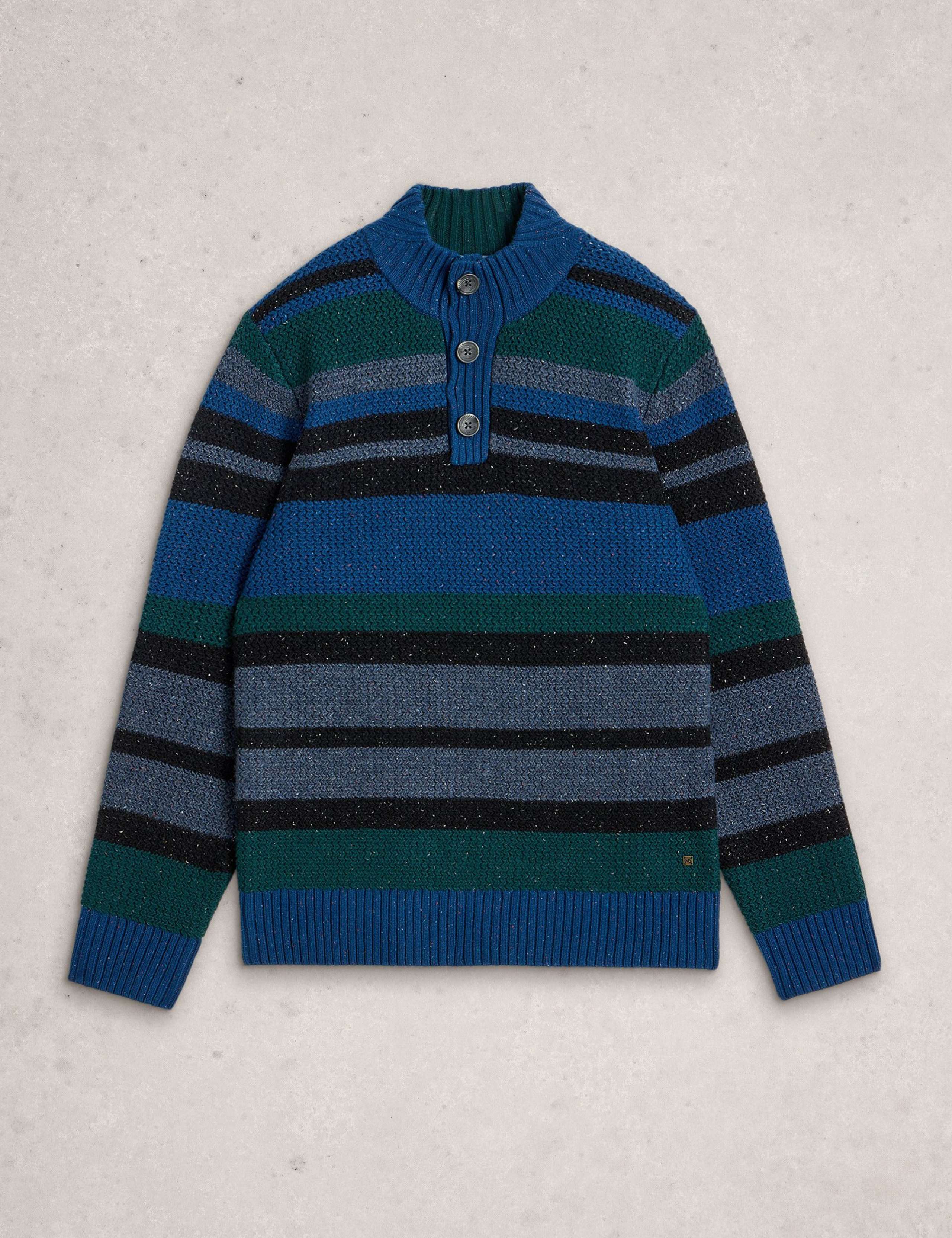 Berkley Lambswool Rich Button Neck Knitted Jumper 2 of 6