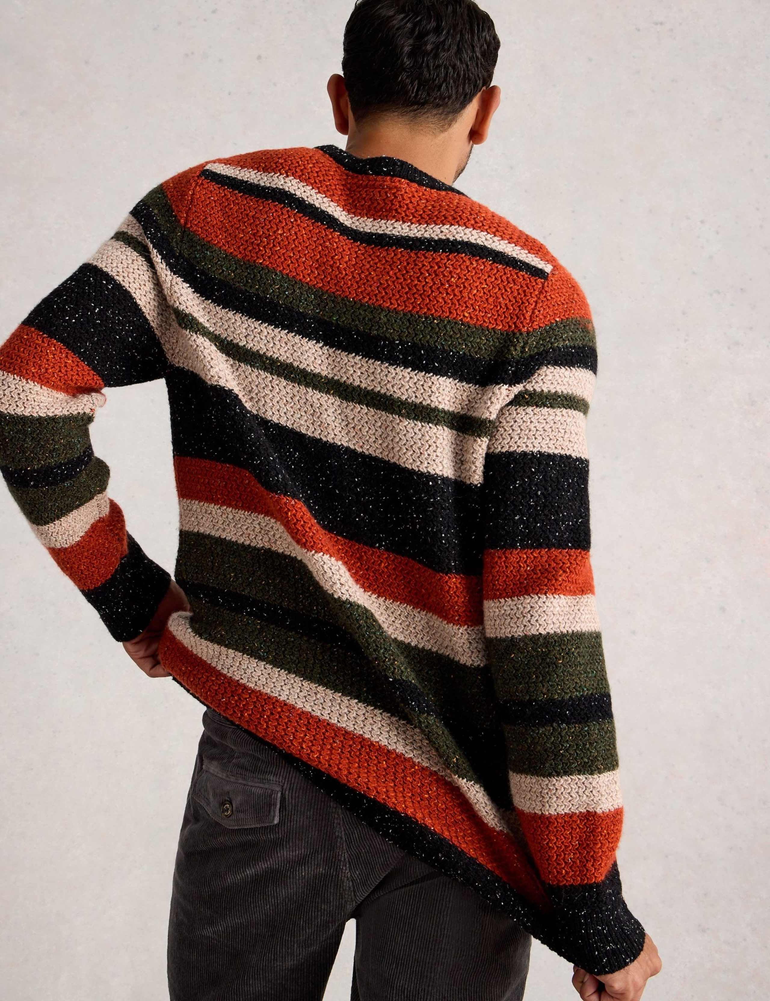 Lambswool Rich Striped Crew Neck Jumper 5 of 6