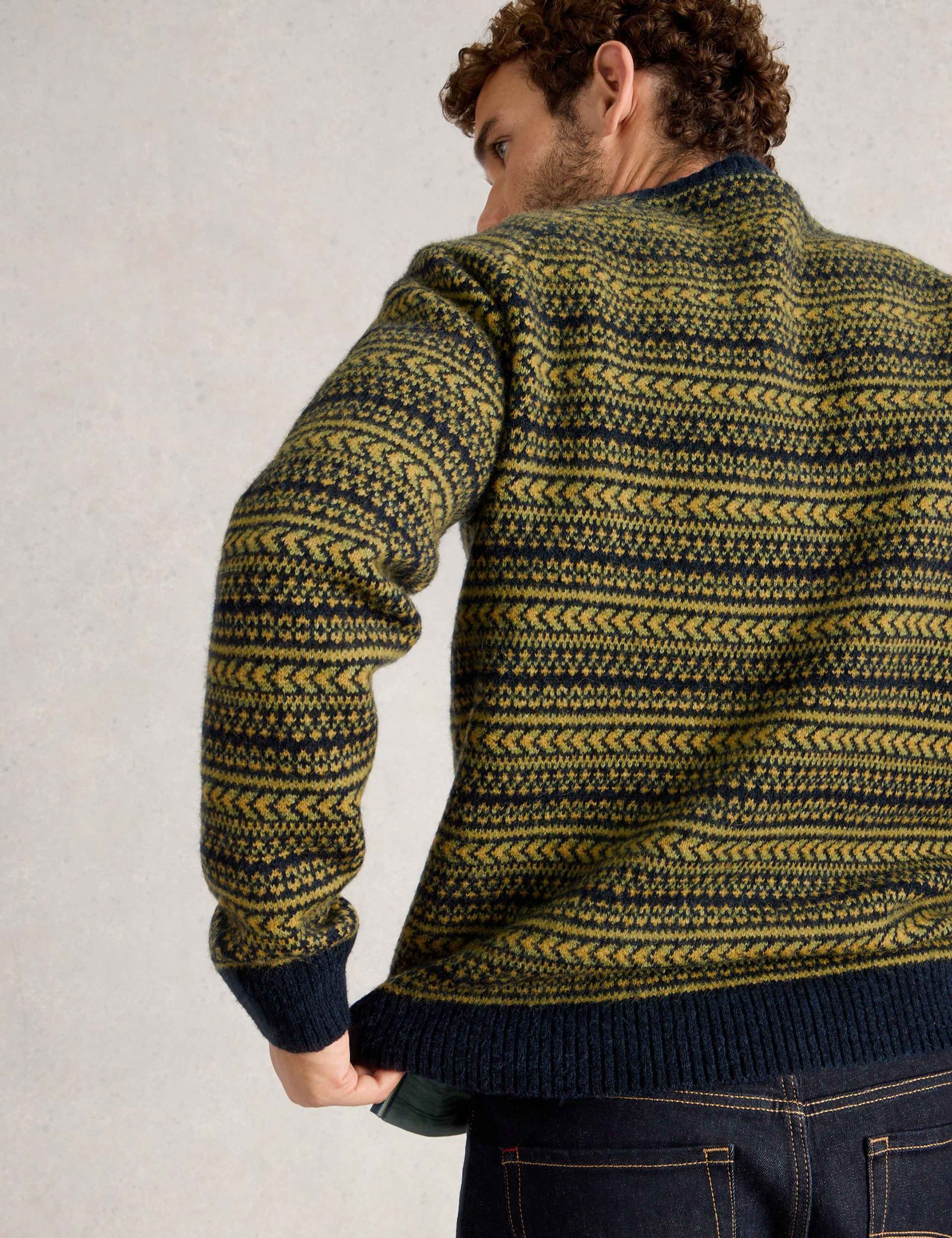 Fair Isle Crew Neck Jumper with Merino Wool 4 of 7