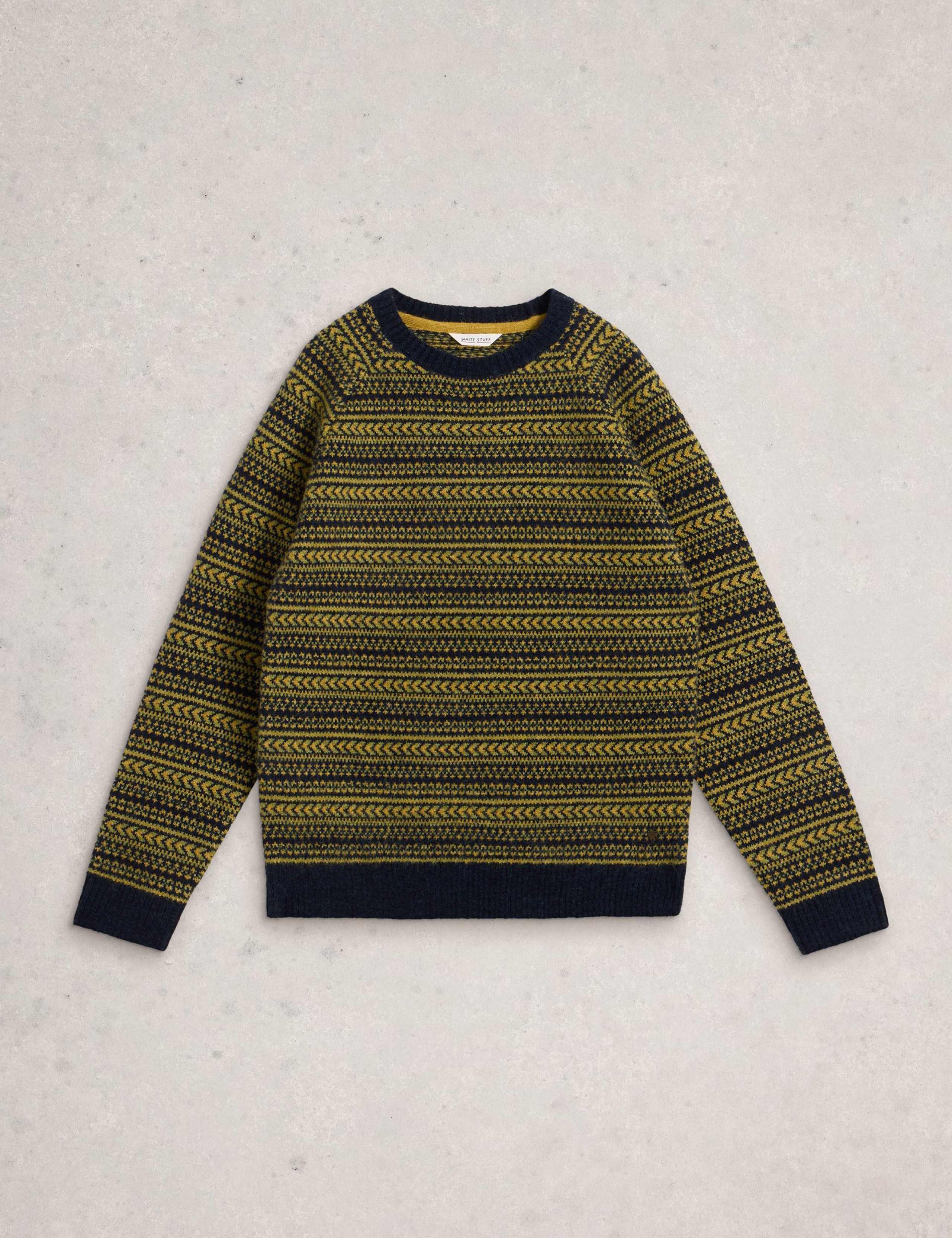 Fair Isle Crew Neck Jumper with Merino Wool 2 of 7