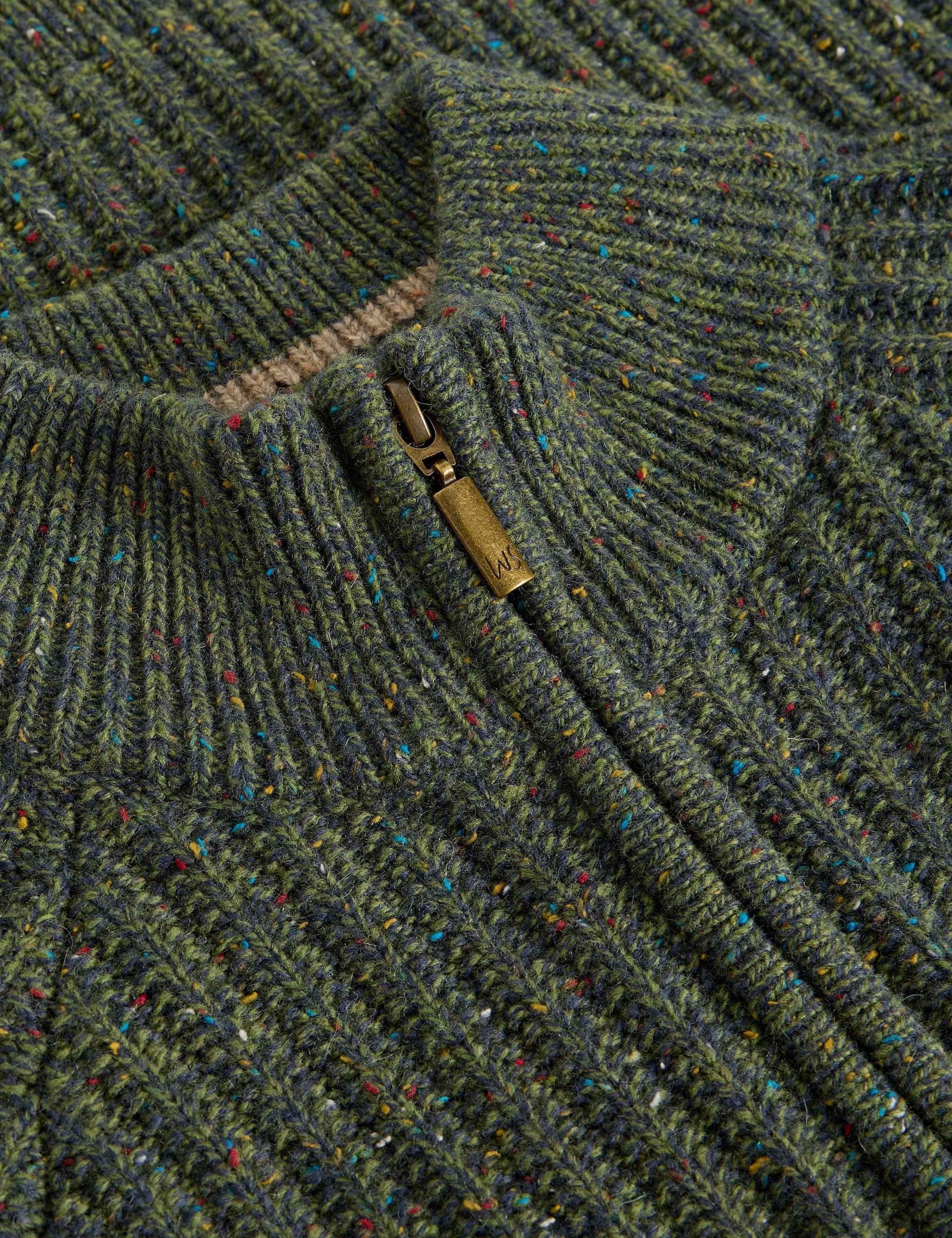 Cotton Rich Funnel Neck Half Zip Jumper 5 of 6