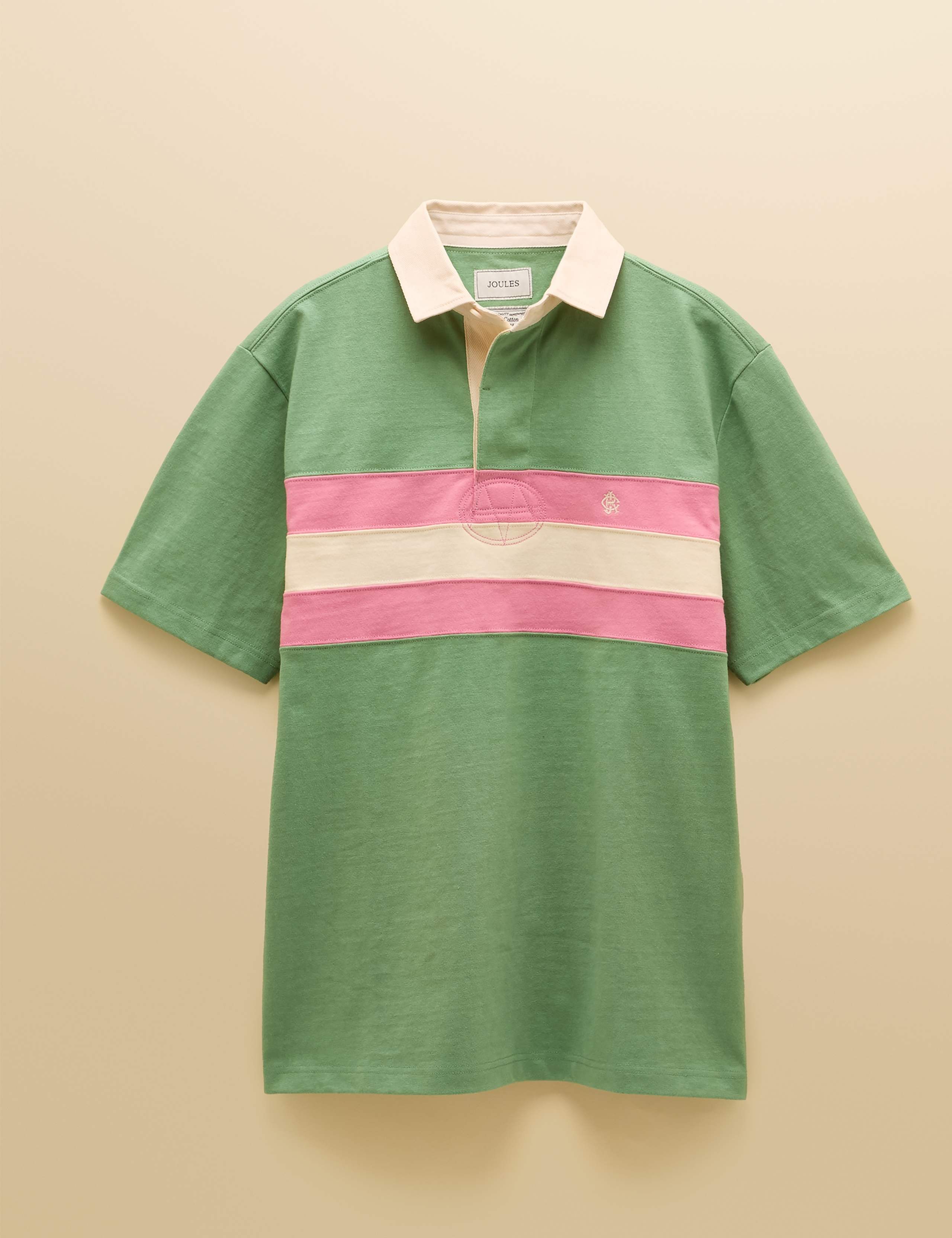 Pure Cotton Colour Block Polo Shirt 2 of 8