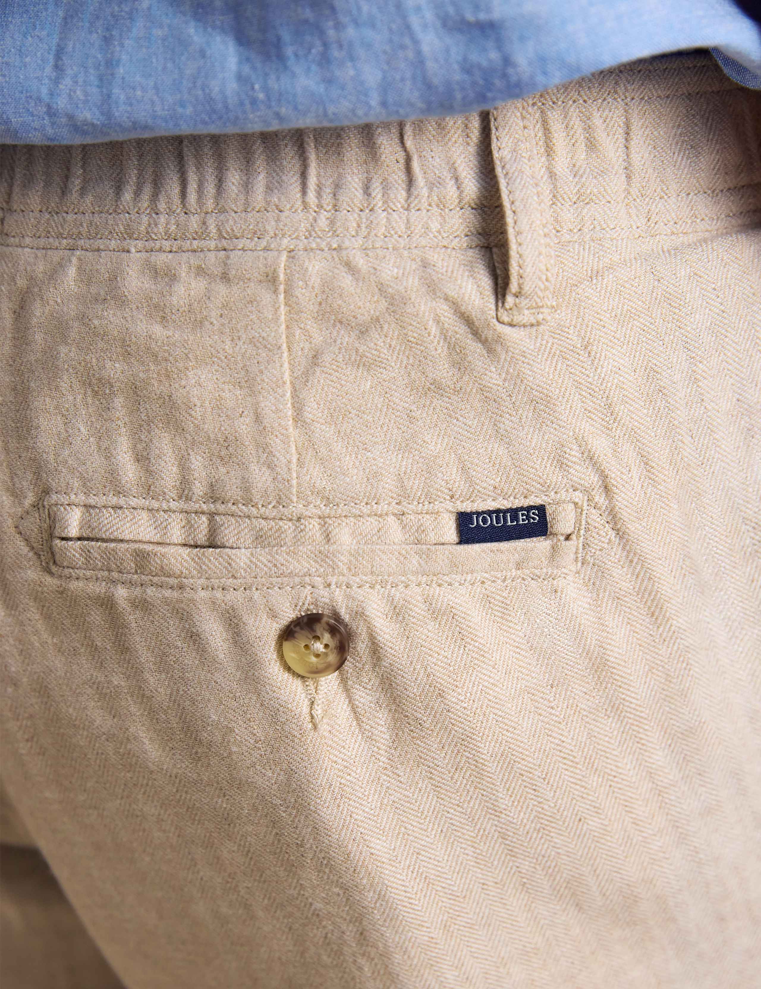 Linen Rich Herringbone Single Pleat Shorts 4 of 7