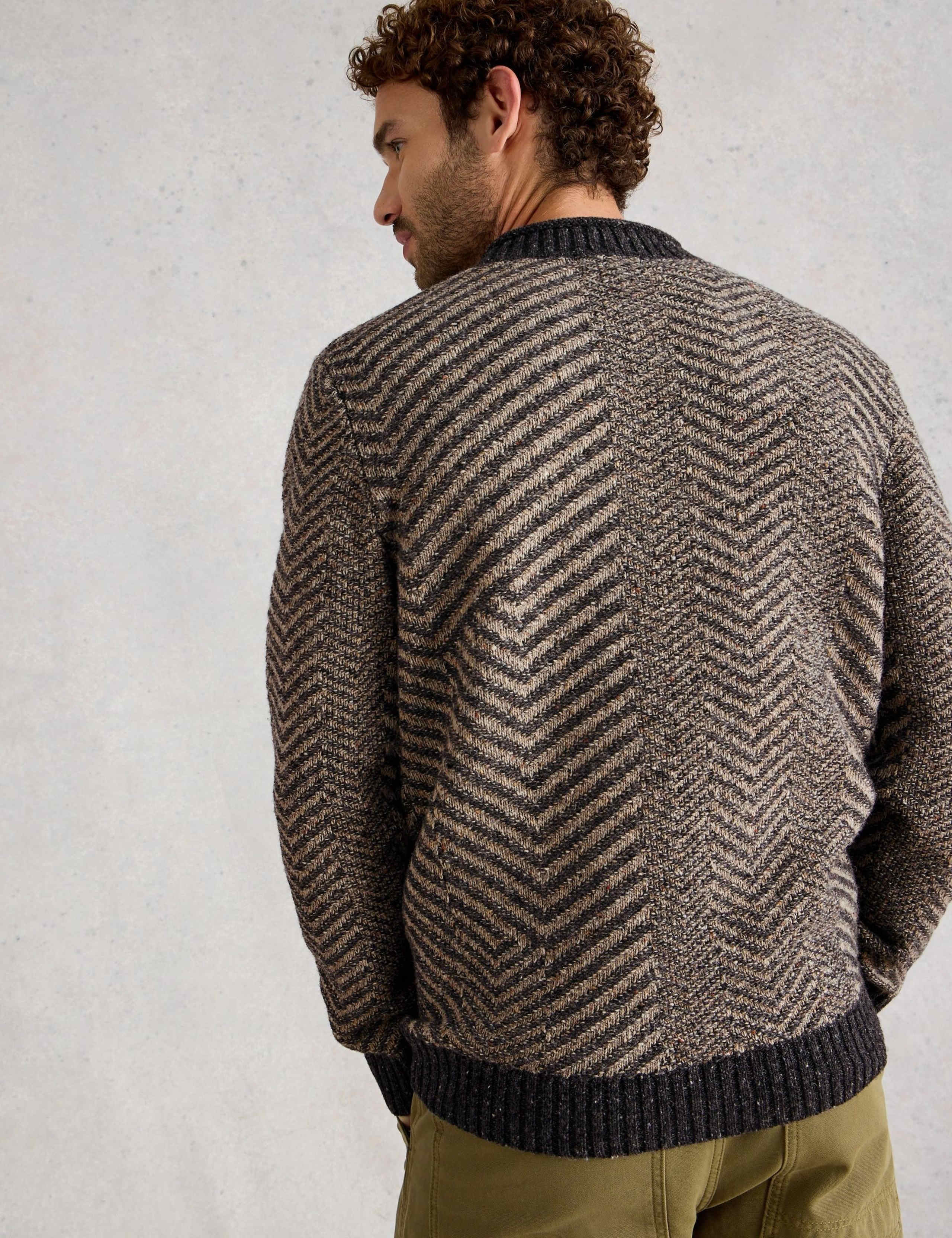Lambswool Rich Herringbone Crew Neck Jumper 4 of 6