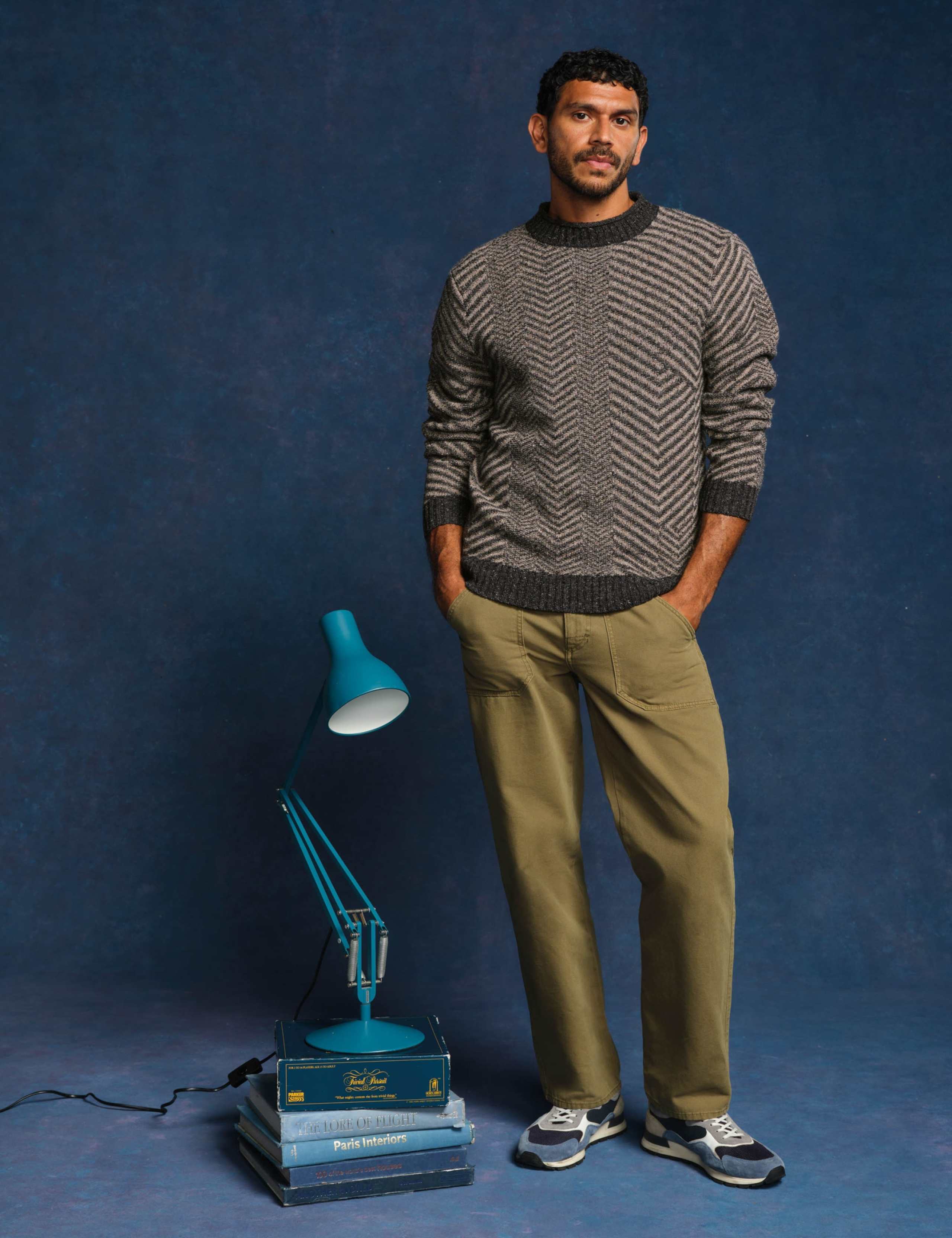 Lambswool Rich Herringbone Crew Neck Jumper 7 of 7