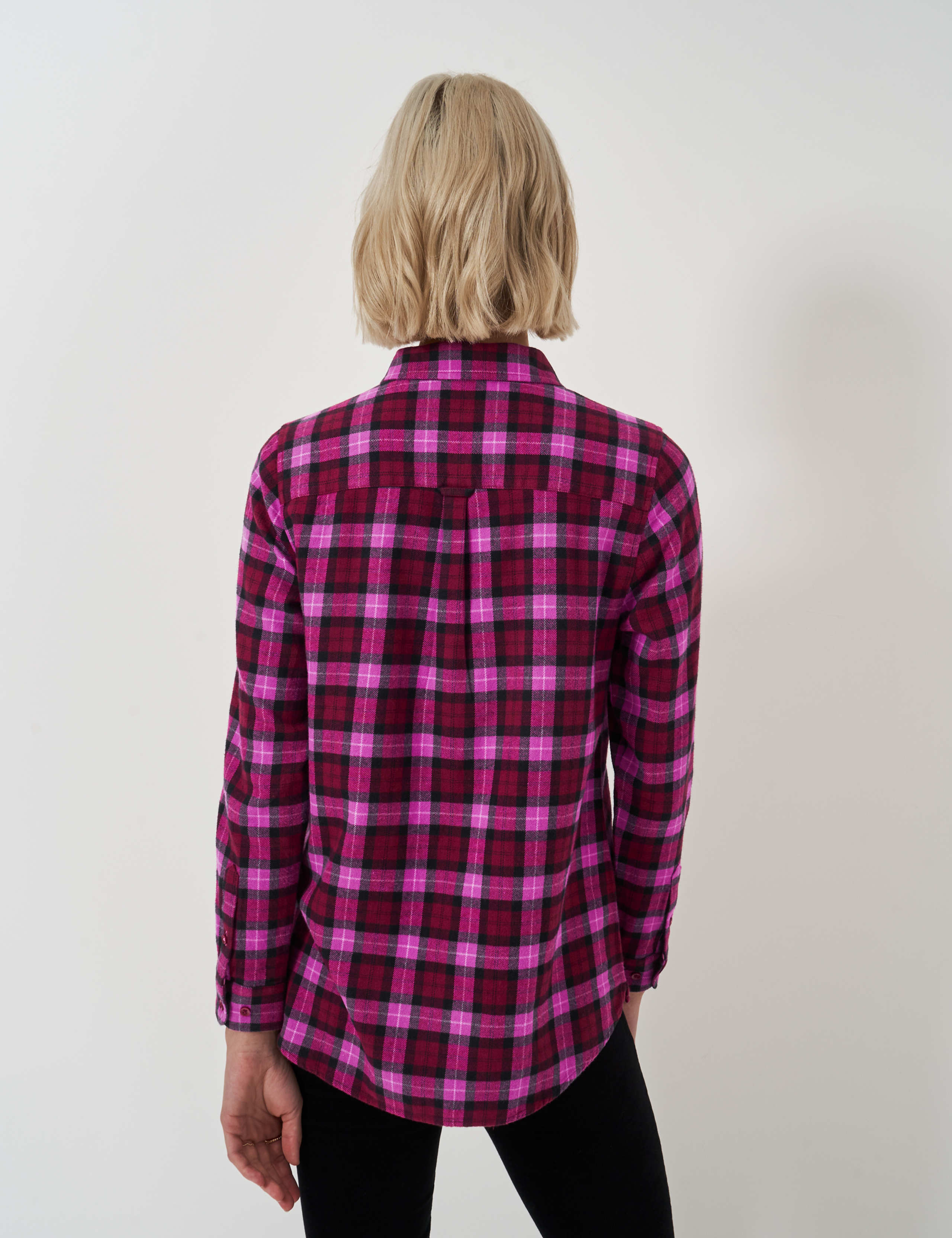 Pure Brushed Cotton Checked Shirt 4 of 5