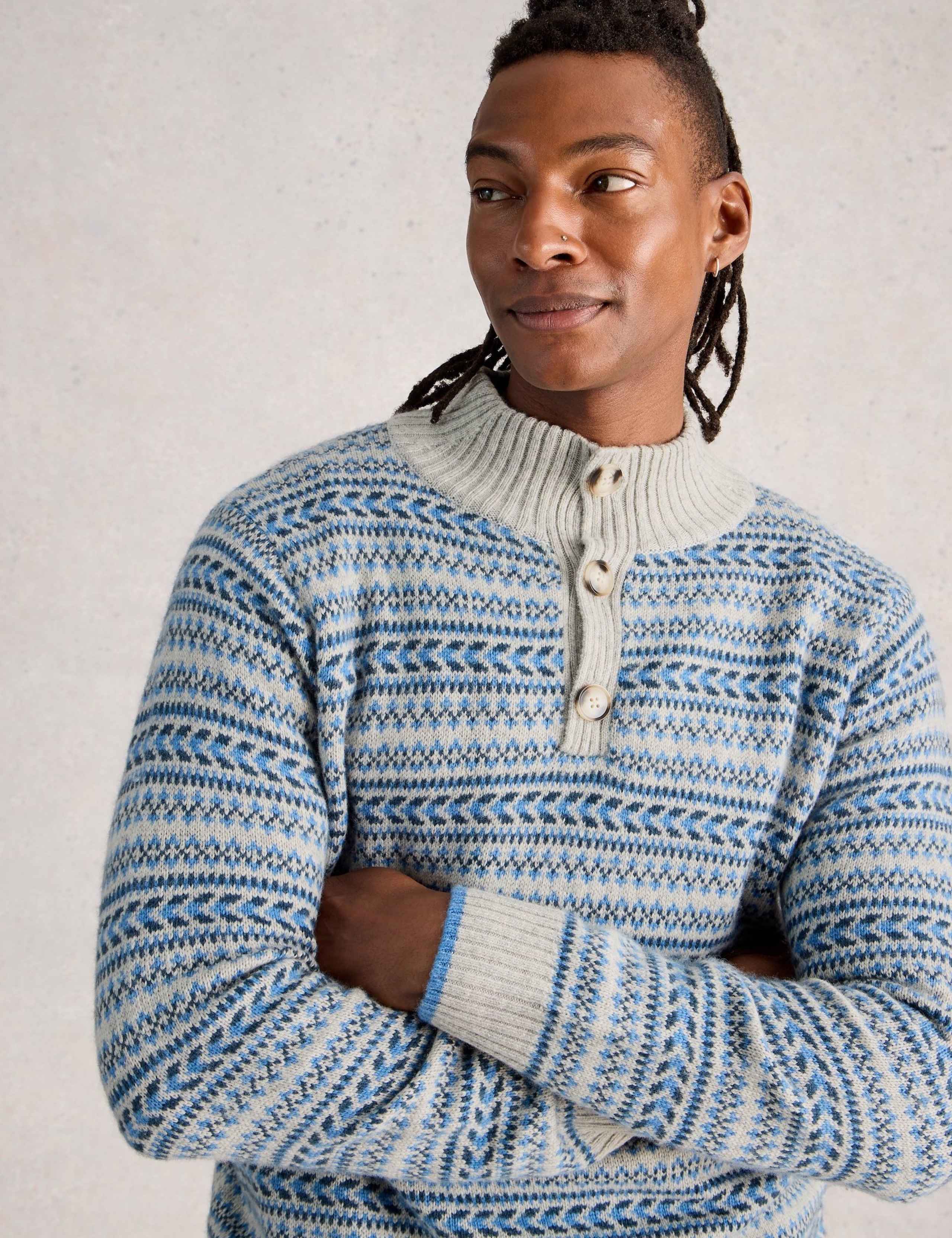 Merino Wool Blend Fair Isle Sweatshirt 3 of 6