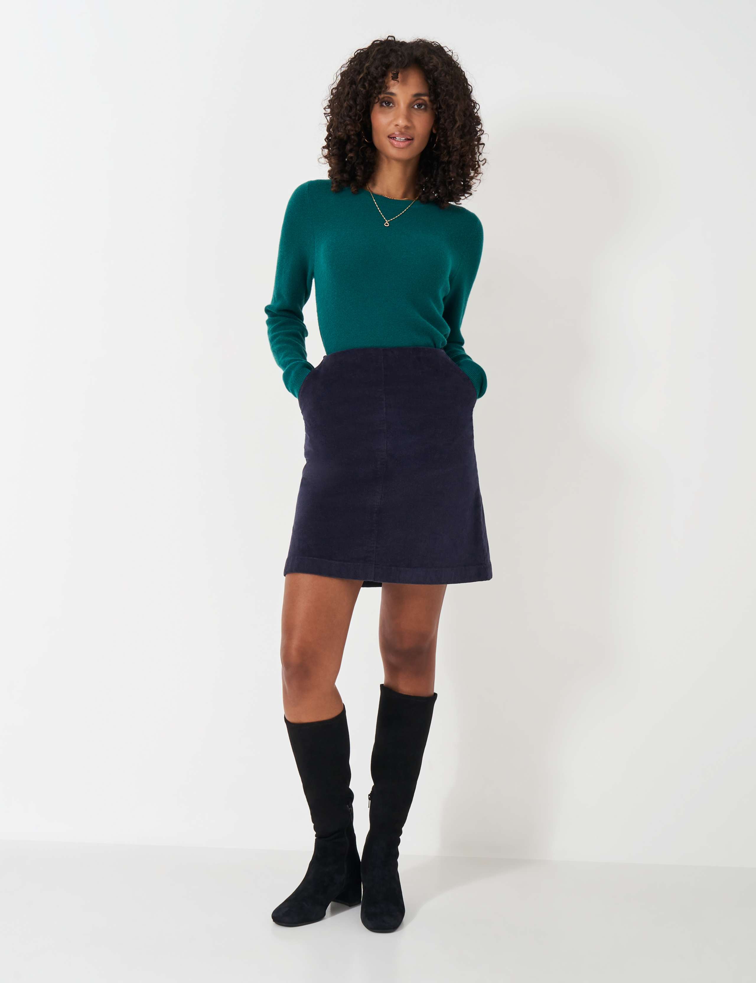 Cord Mini A-Line Skirt 3 of 6