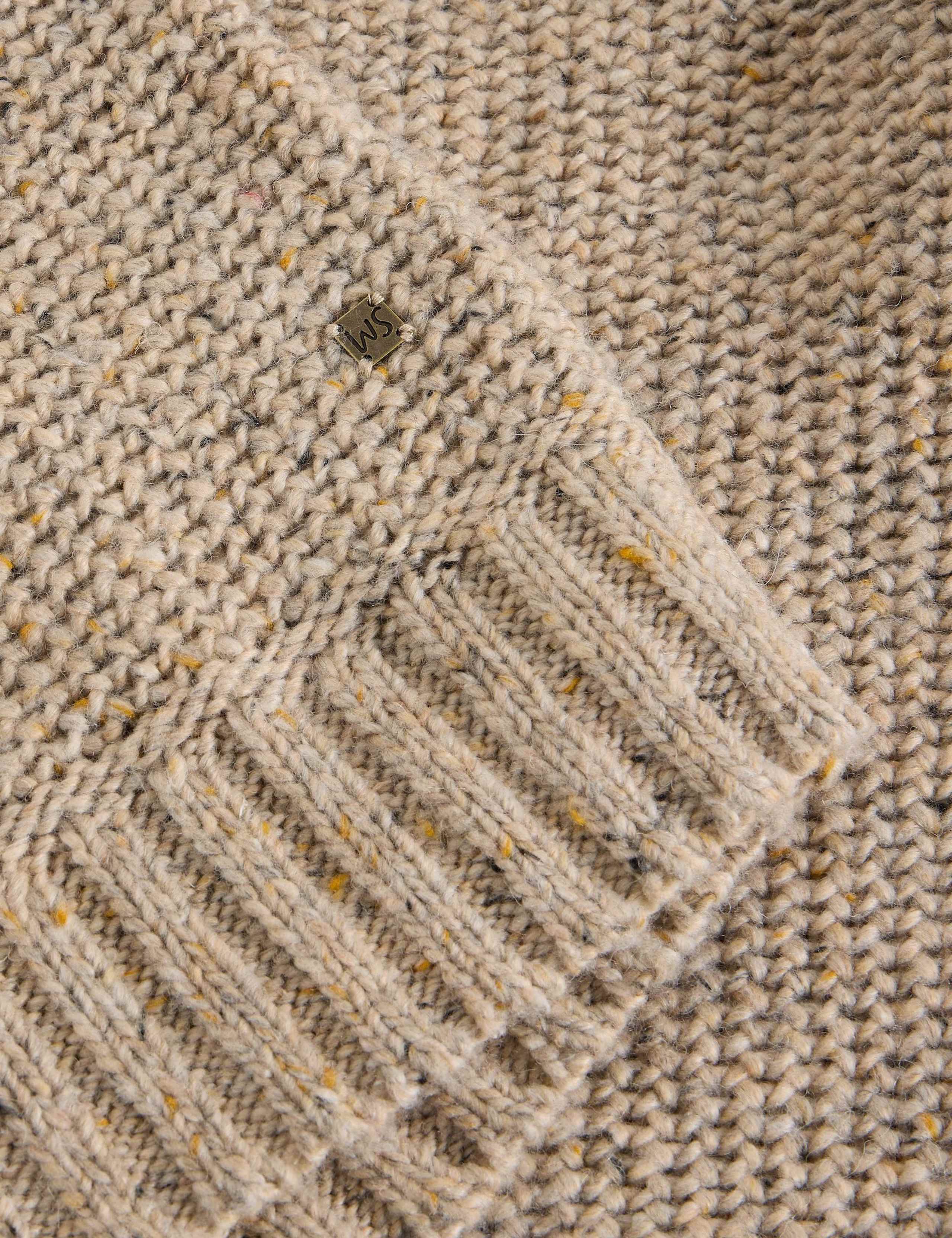 Textured Striped Shawl Neck Jumper 6 of 6