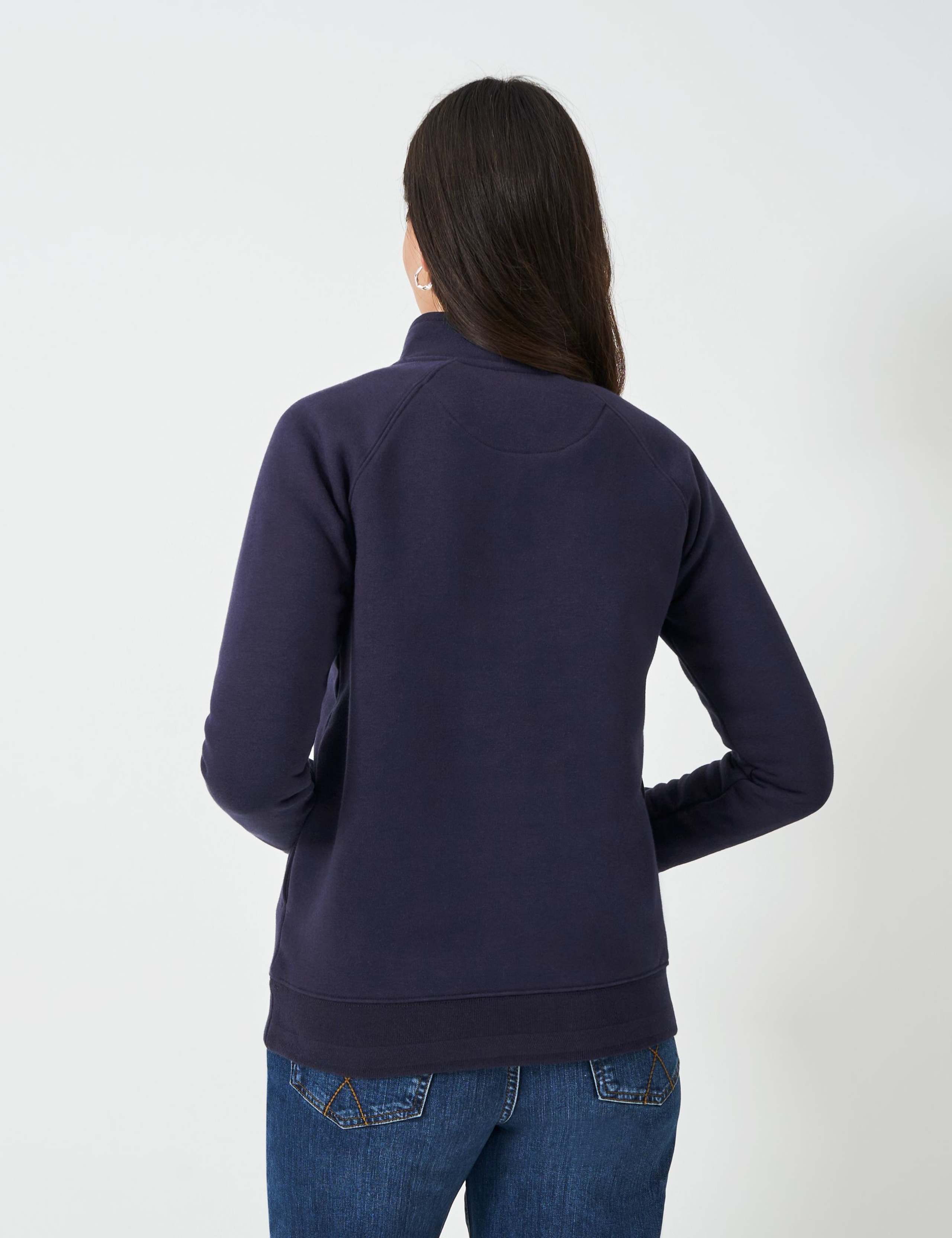 Cotton Rich Funnel Neck Half Zip Sweatshirt 4 of 5