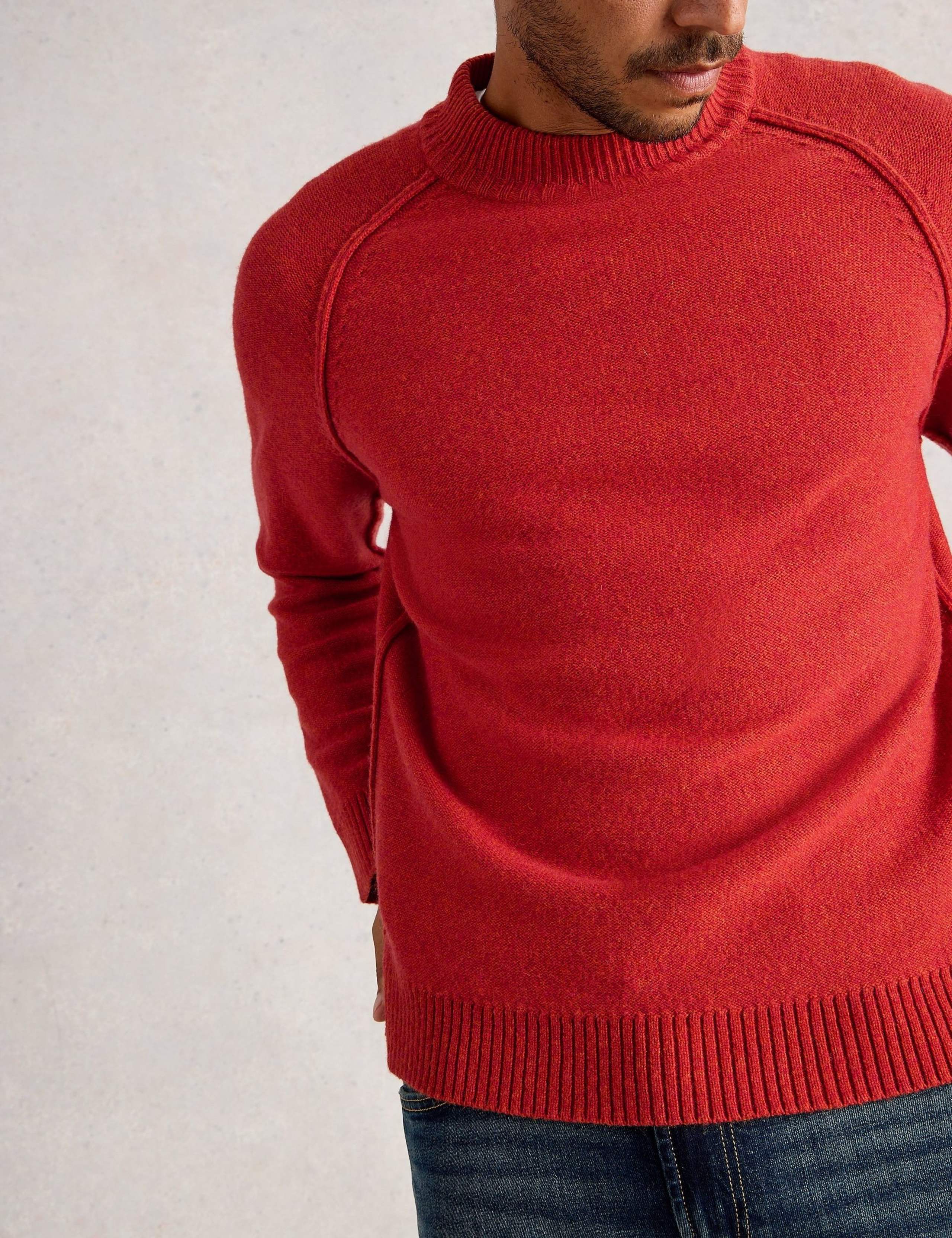 Wool Rich Textured High Neck Jumper 4 of 6