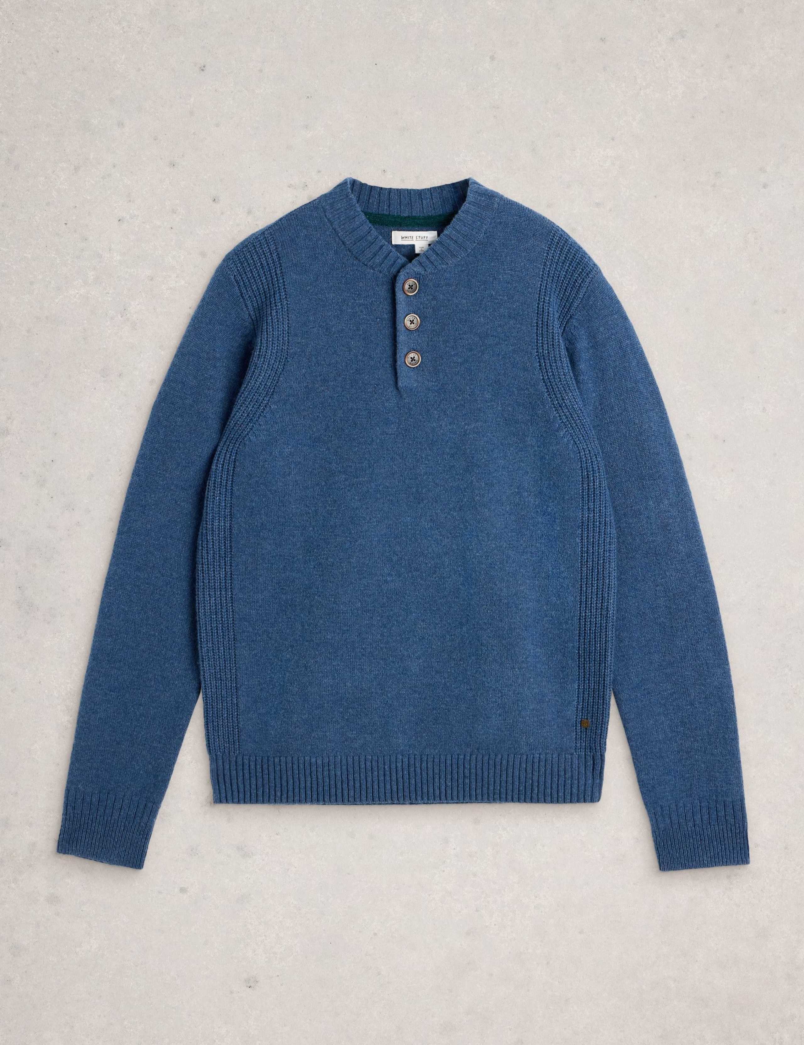 Lambswool Rich Textured Crew Neck Jumper 2 of 6