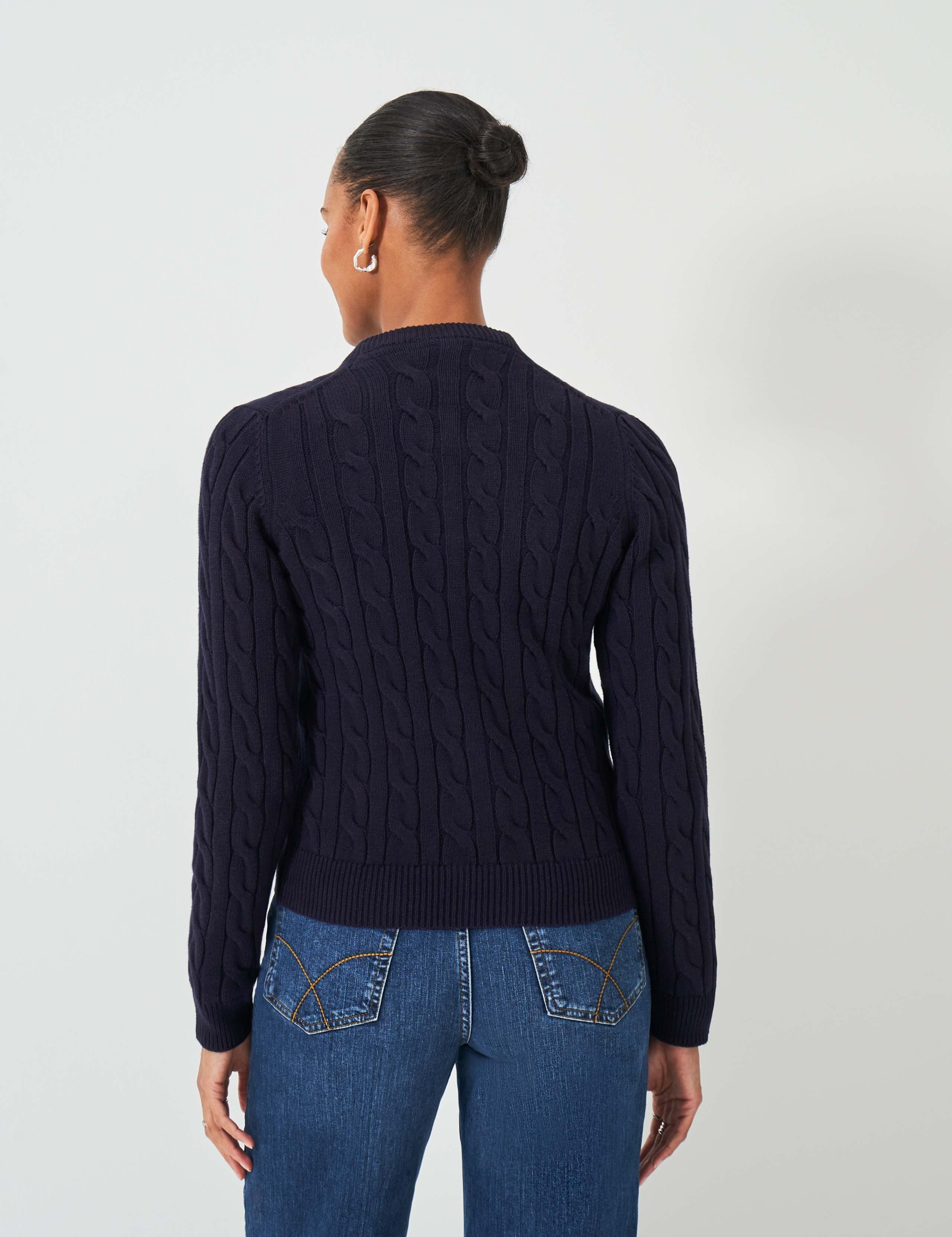 Pure Cotton Cable Knit Cardigan 3 of 5