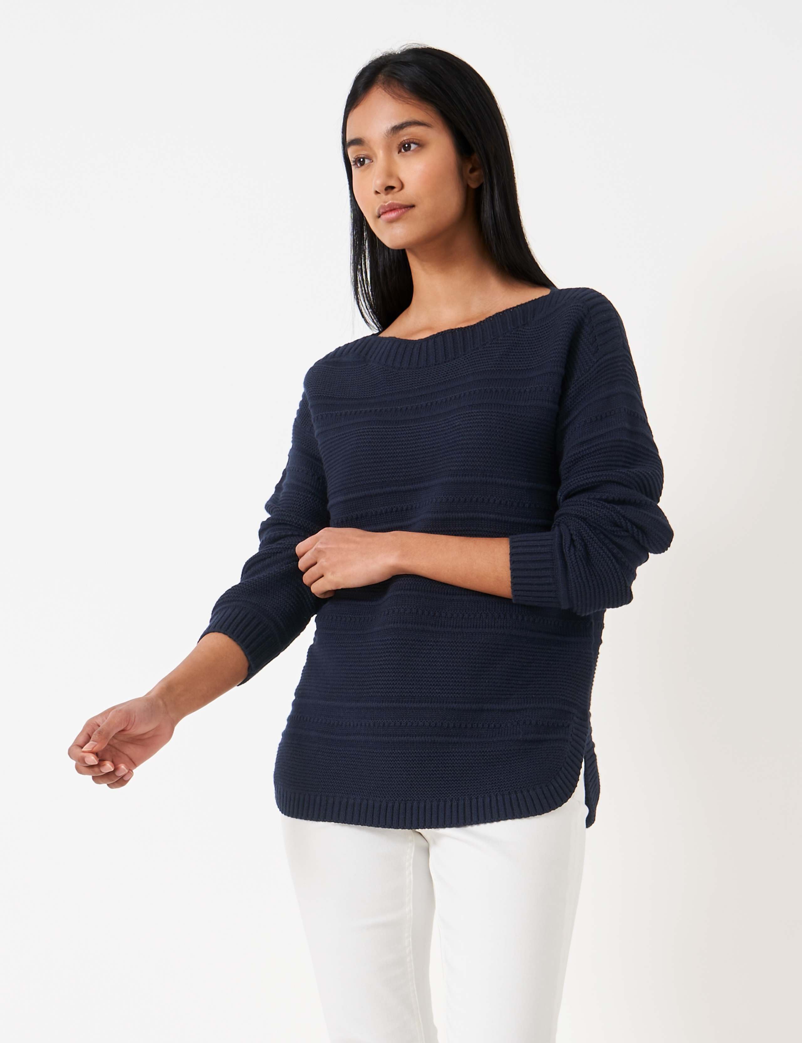 Cotton Blend Textured Jumper 1 of 6