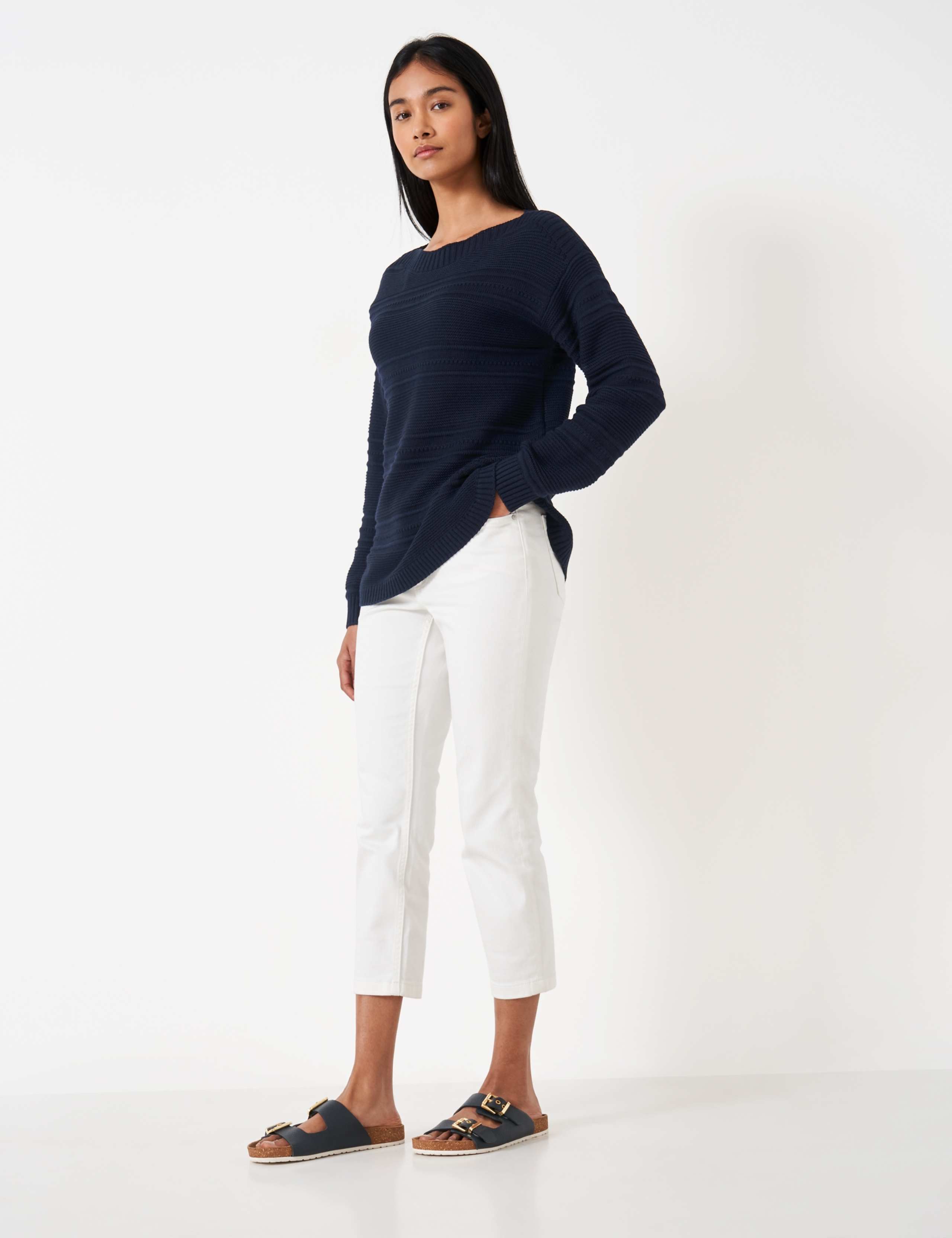 Cotton Blend Textured Jumper 4 of 6