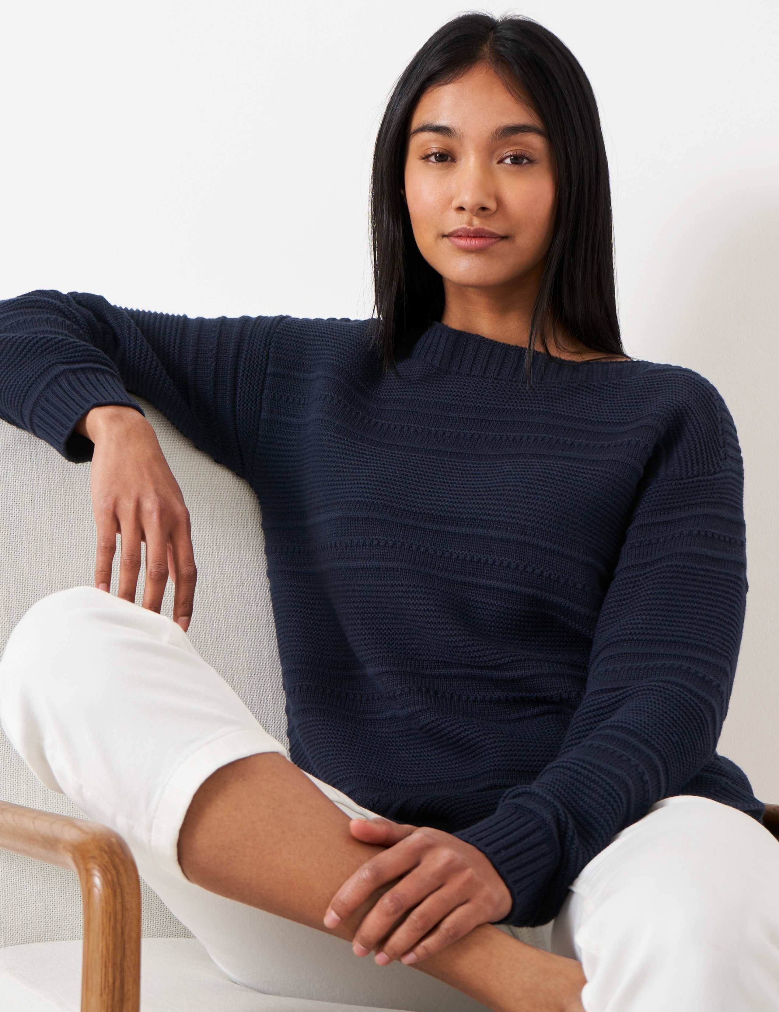 Cotton Blend Textured Jumper 5 of 6