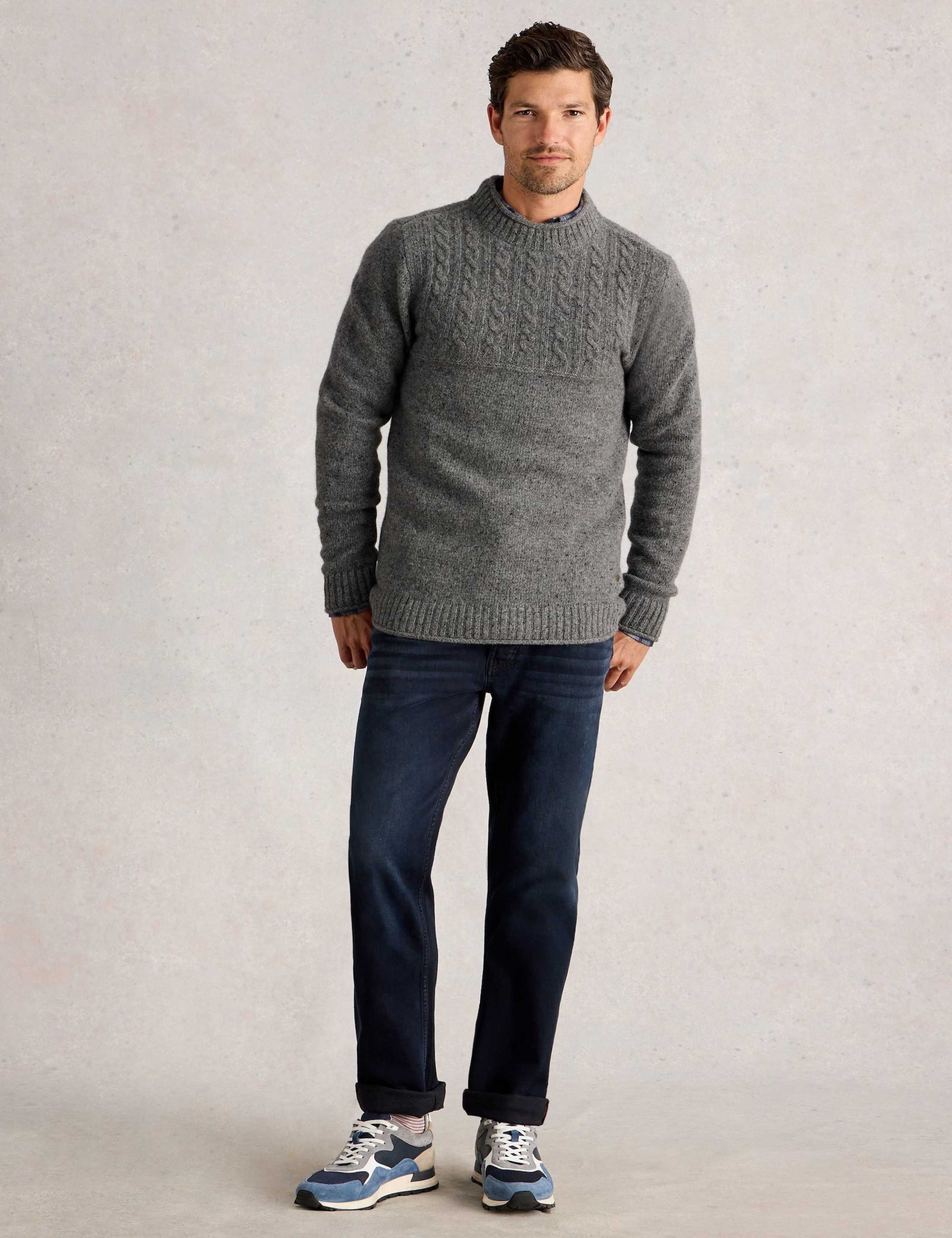 Cable Knit Crew Neck Jumper 1 of 6