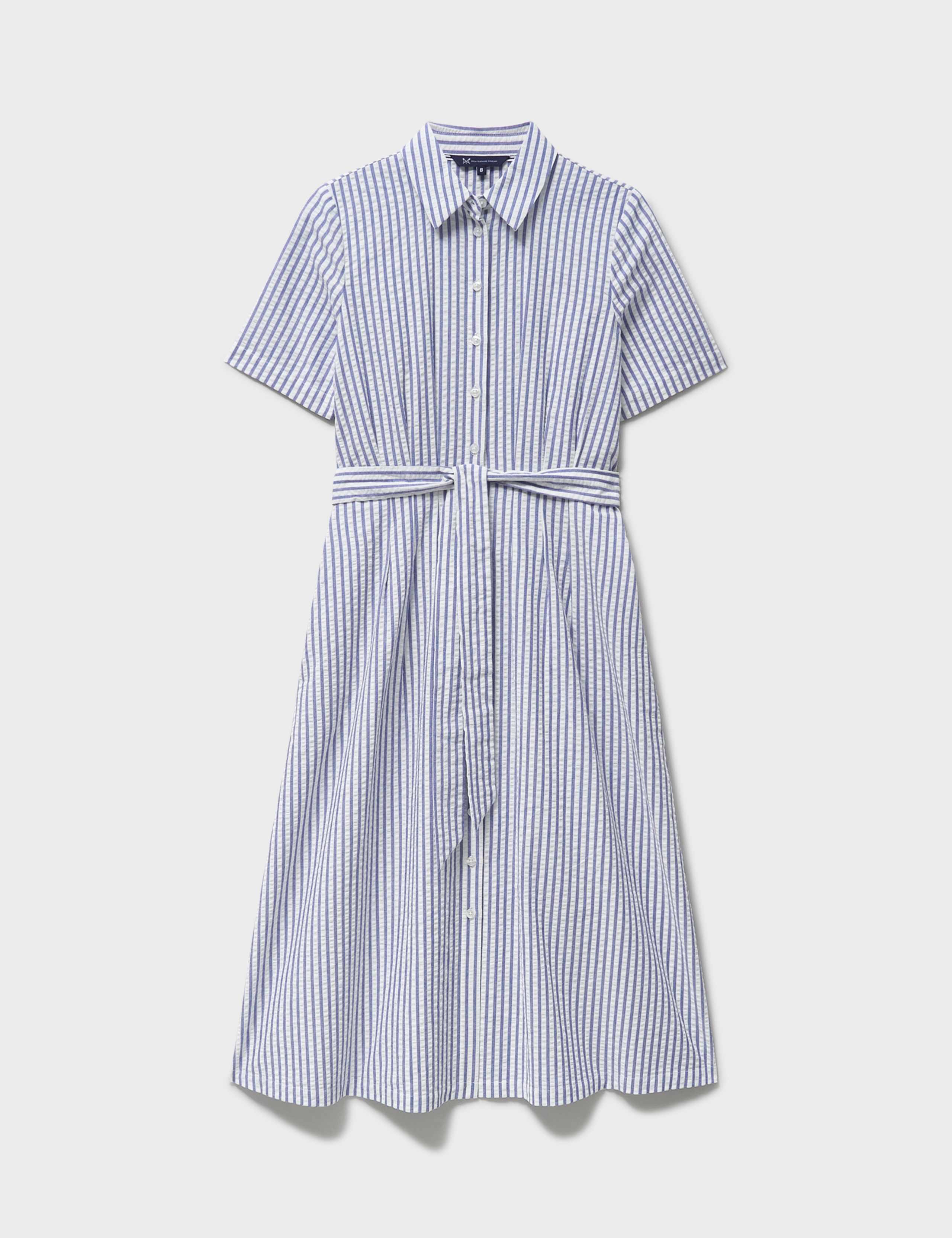 Pure Cotton Striped Midi Shirt Dress 2 of 5