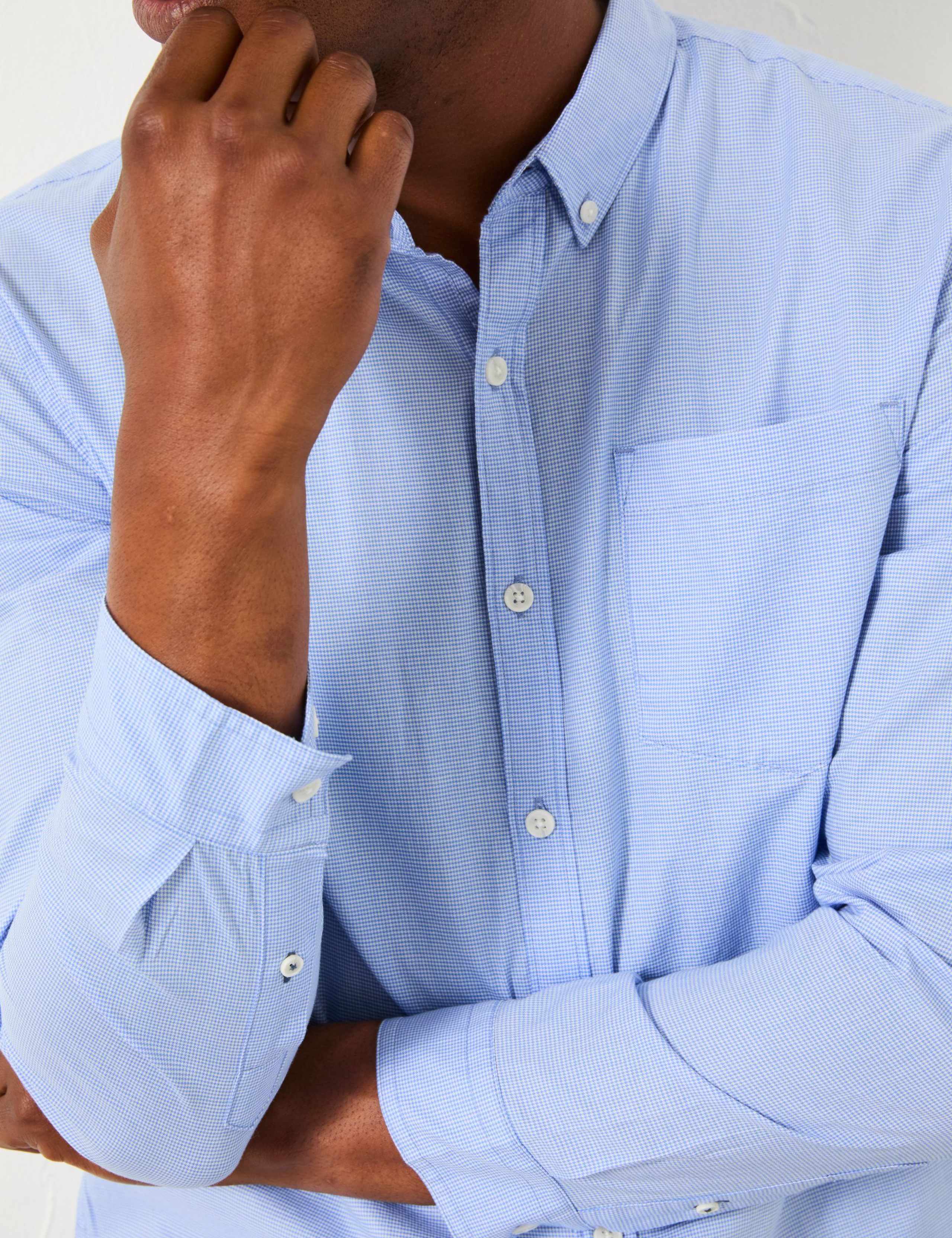 Regular Fit Pure Cotton Checked Oxford Shirt 3 of 5