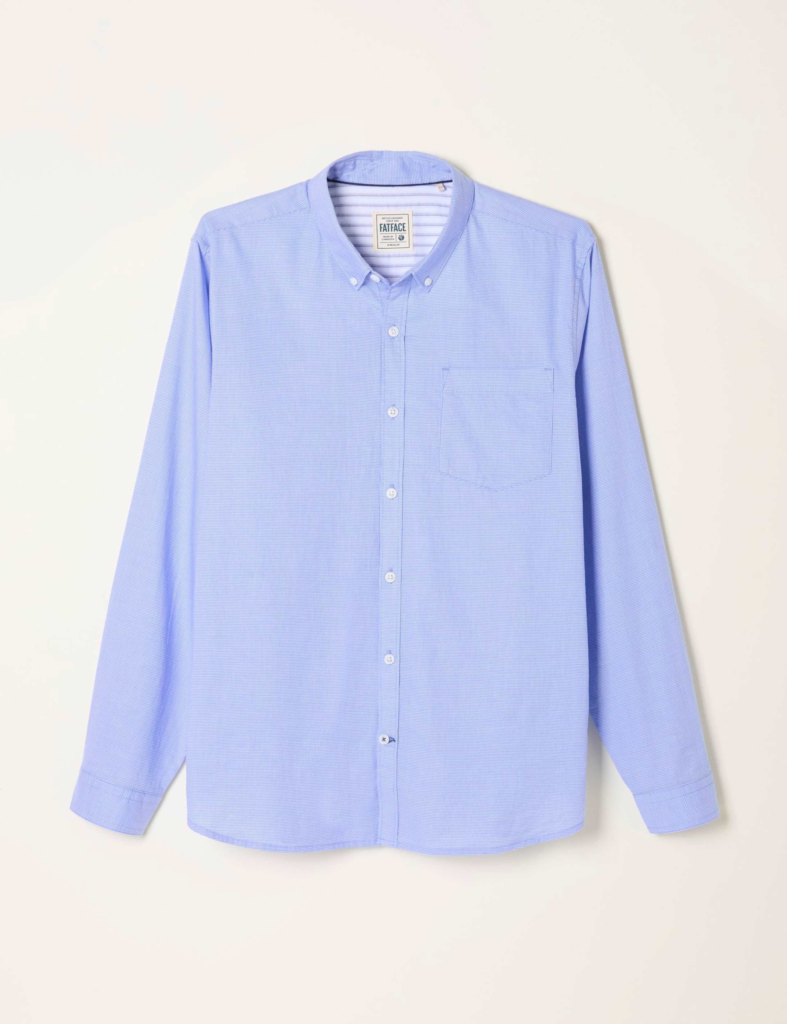 Regular Fit Pure Cotton Checked Oxford Shirt 2 of 5