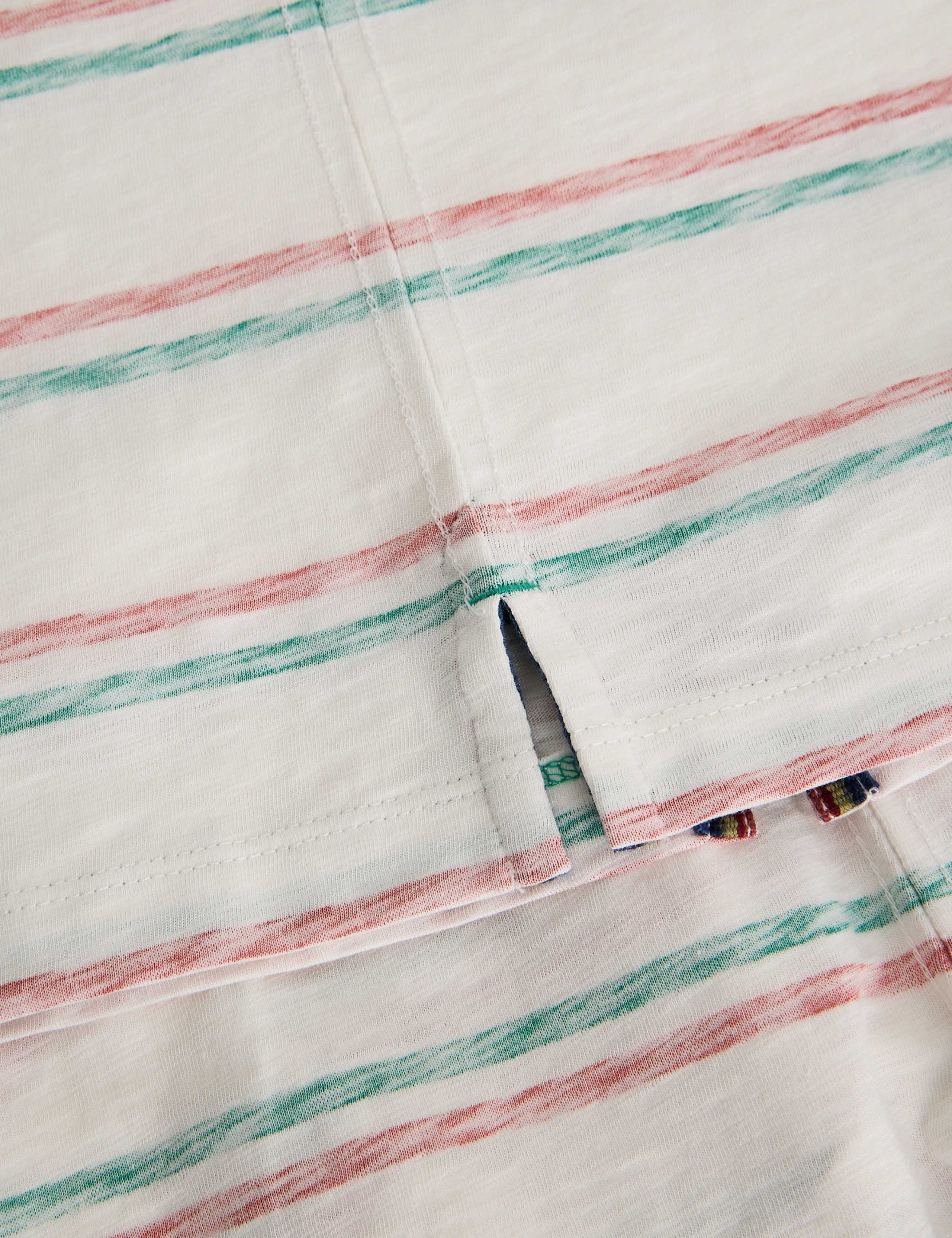 Pure Cotton Striped Crew Neck T-Shirt 6 of 6