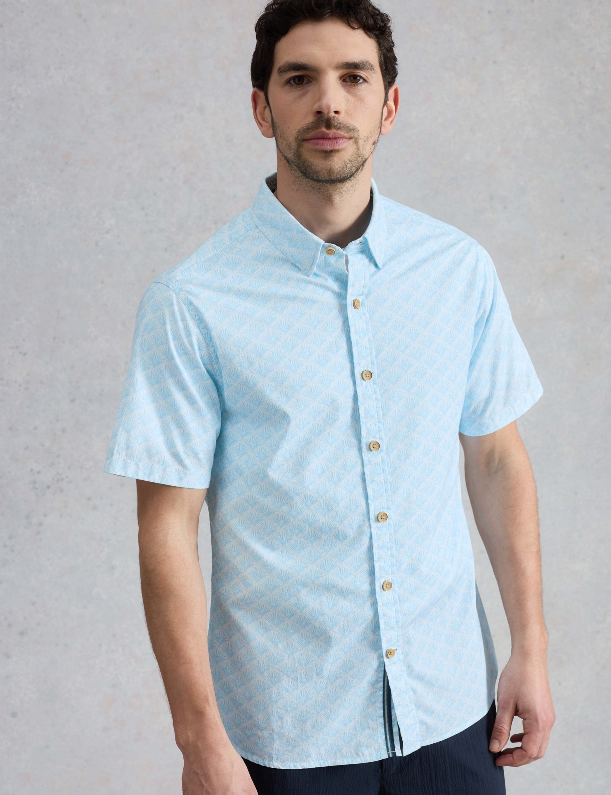 Cotton Rich Printed Short Sleeve Shirt 1 of 6