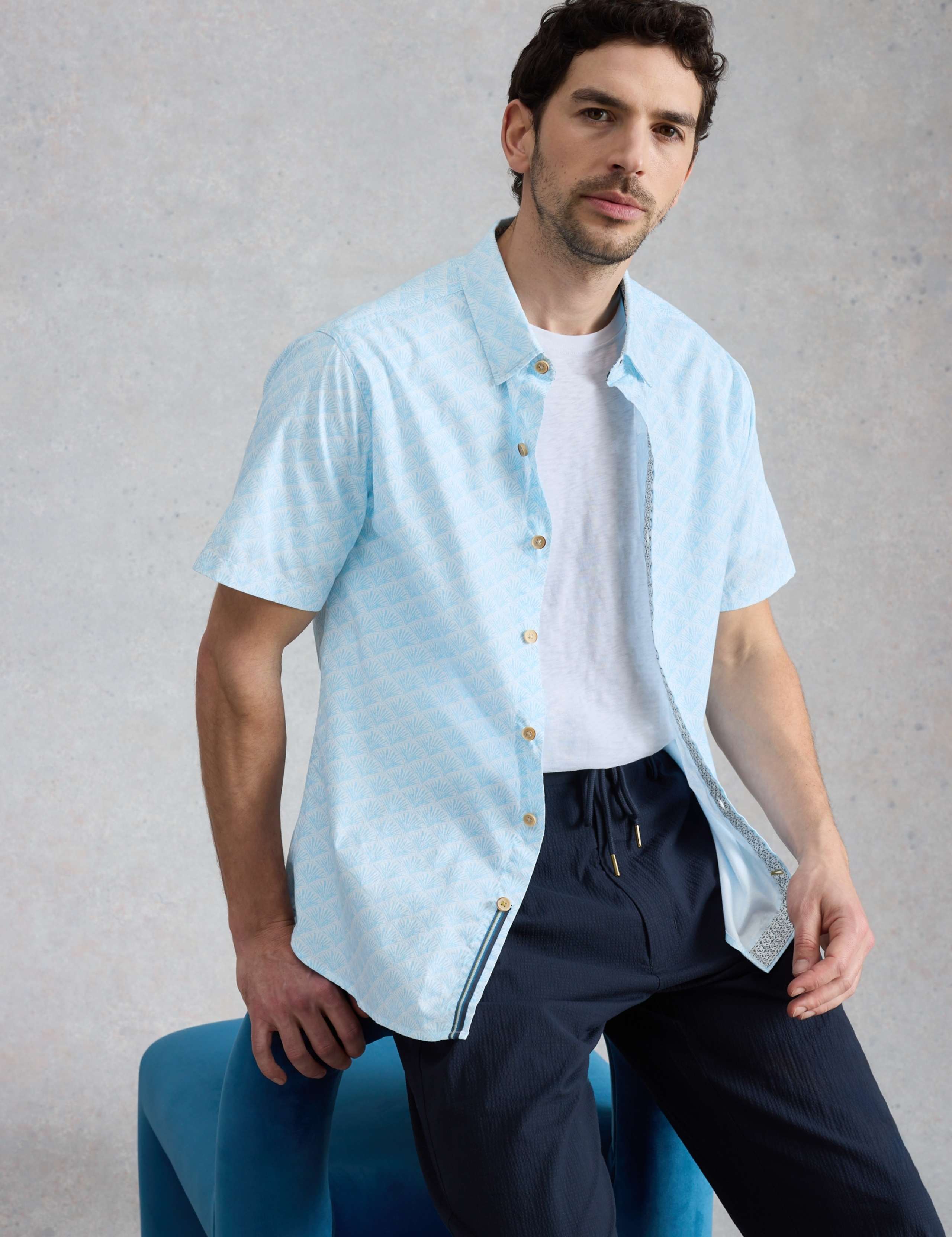 Cotton Rich Printed Short Sleeve Shirt 4 of 6