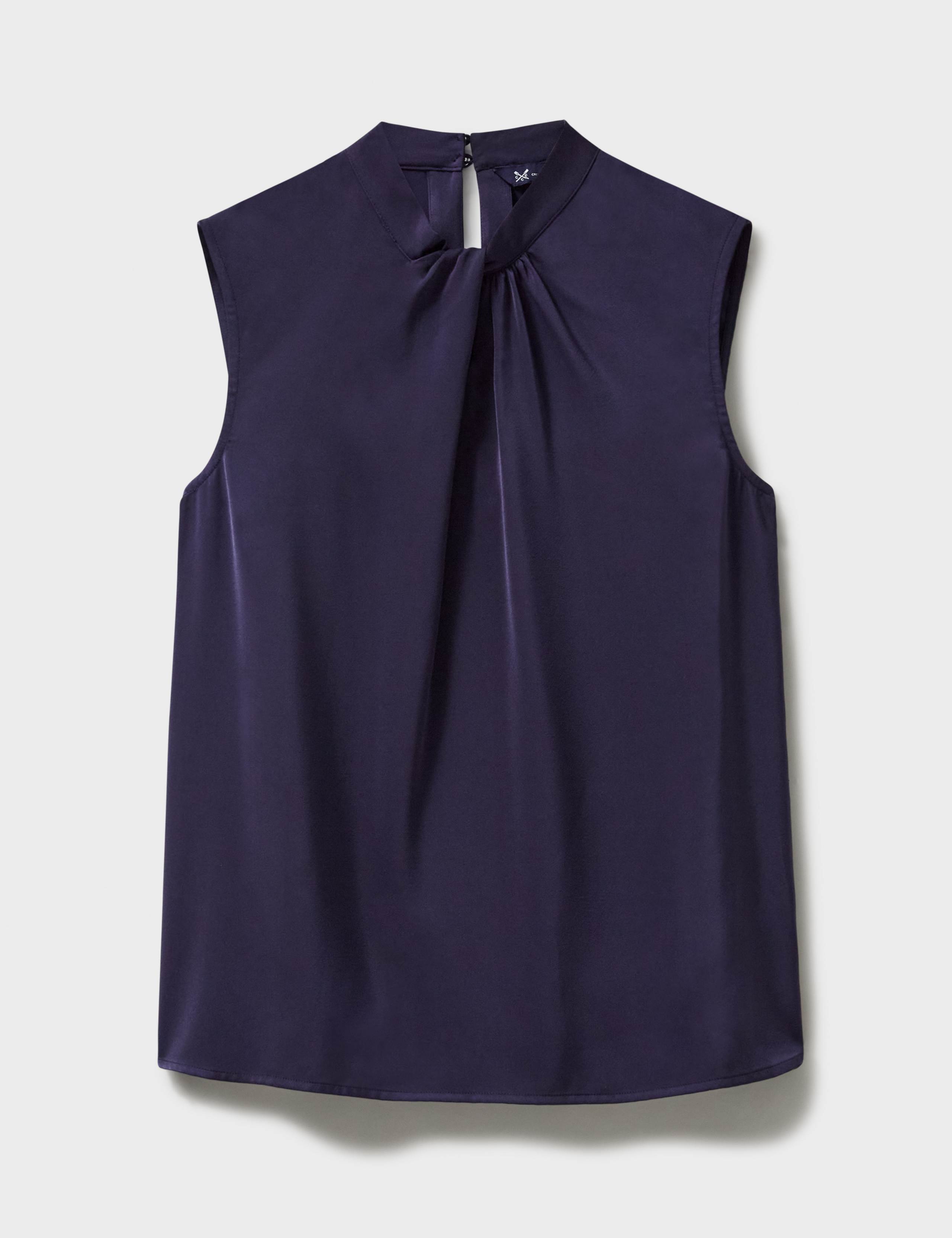 Twist Neck Sleeveless Shell Blouse | Crew Clothing | M&S