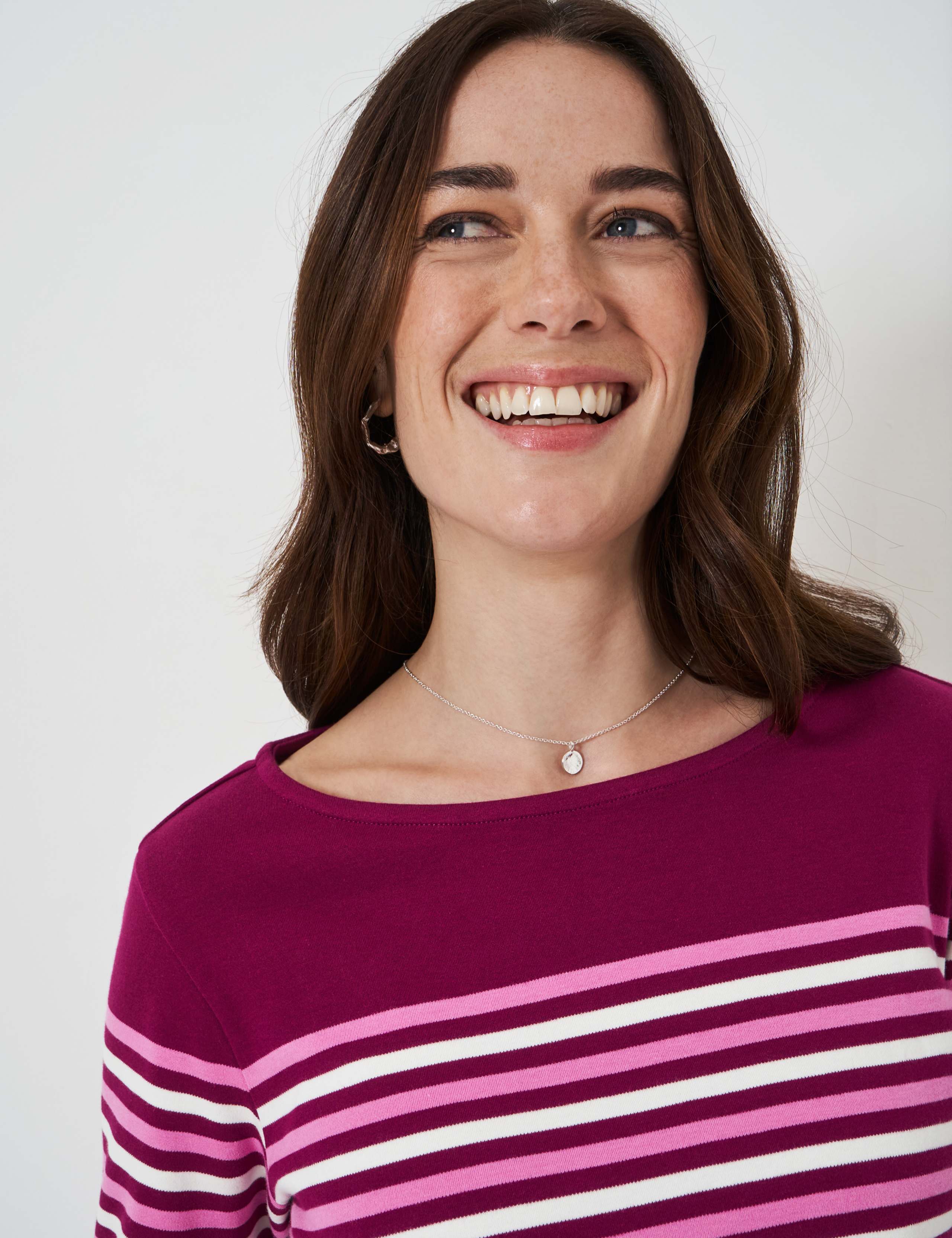 Pure Cotton Striped Crew Neck Top 4 of 4