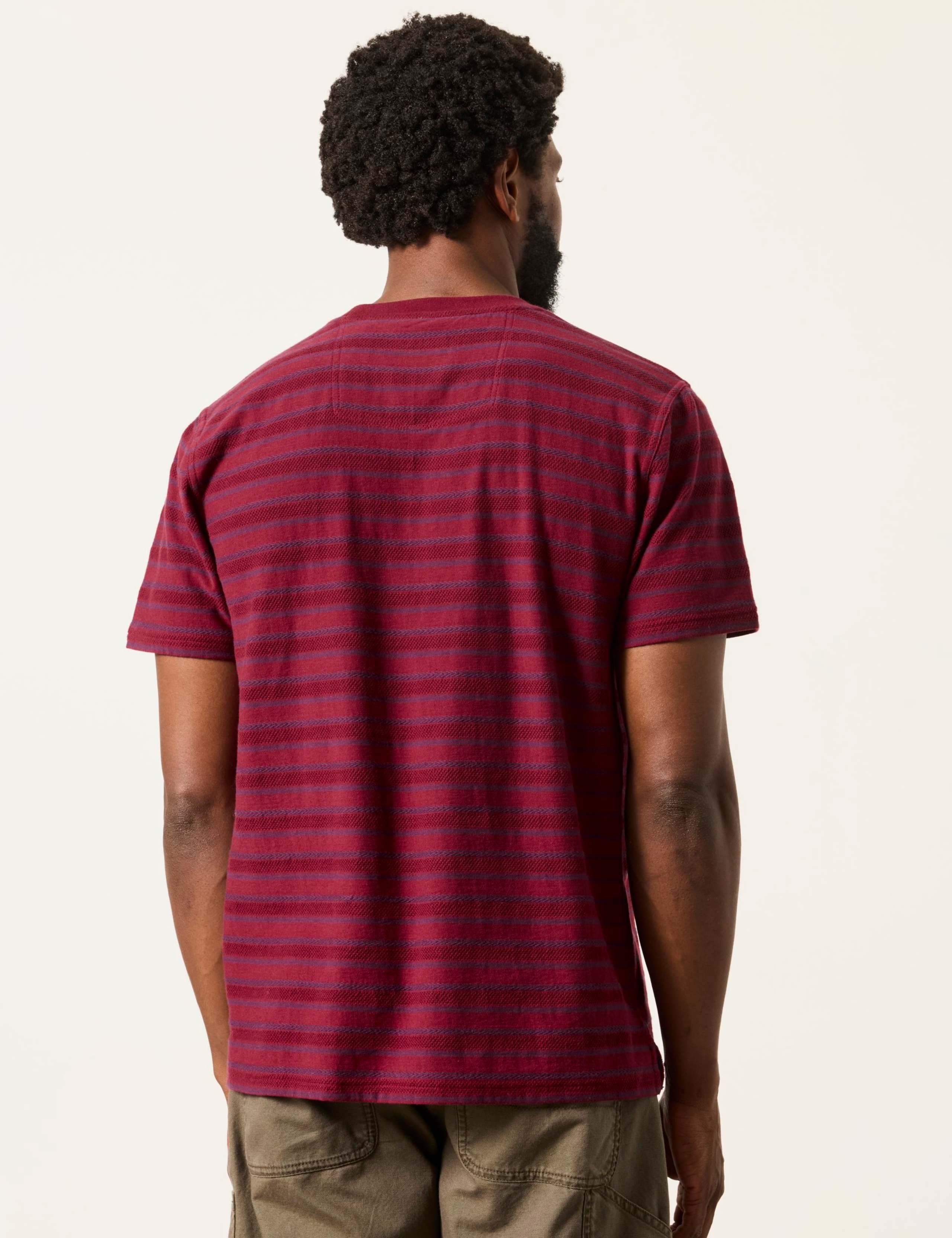 Pure Cotton Textured Striped T-Shirt 3 of 6