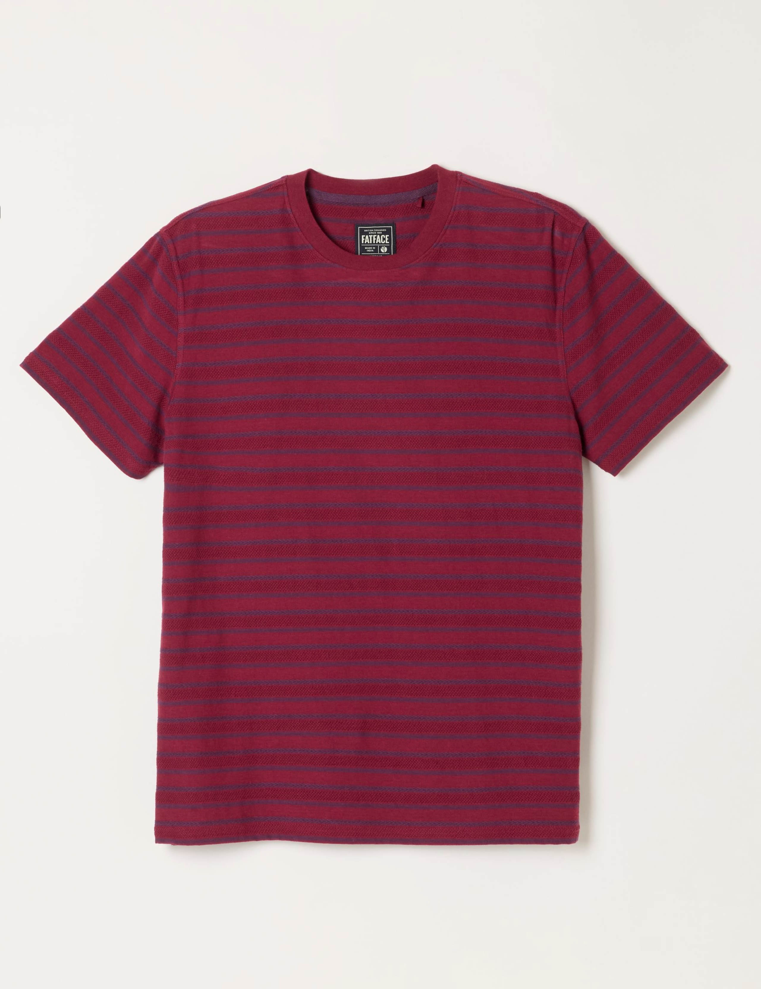 Pure Cotton Textured Striped T-Shirt 2 of 6