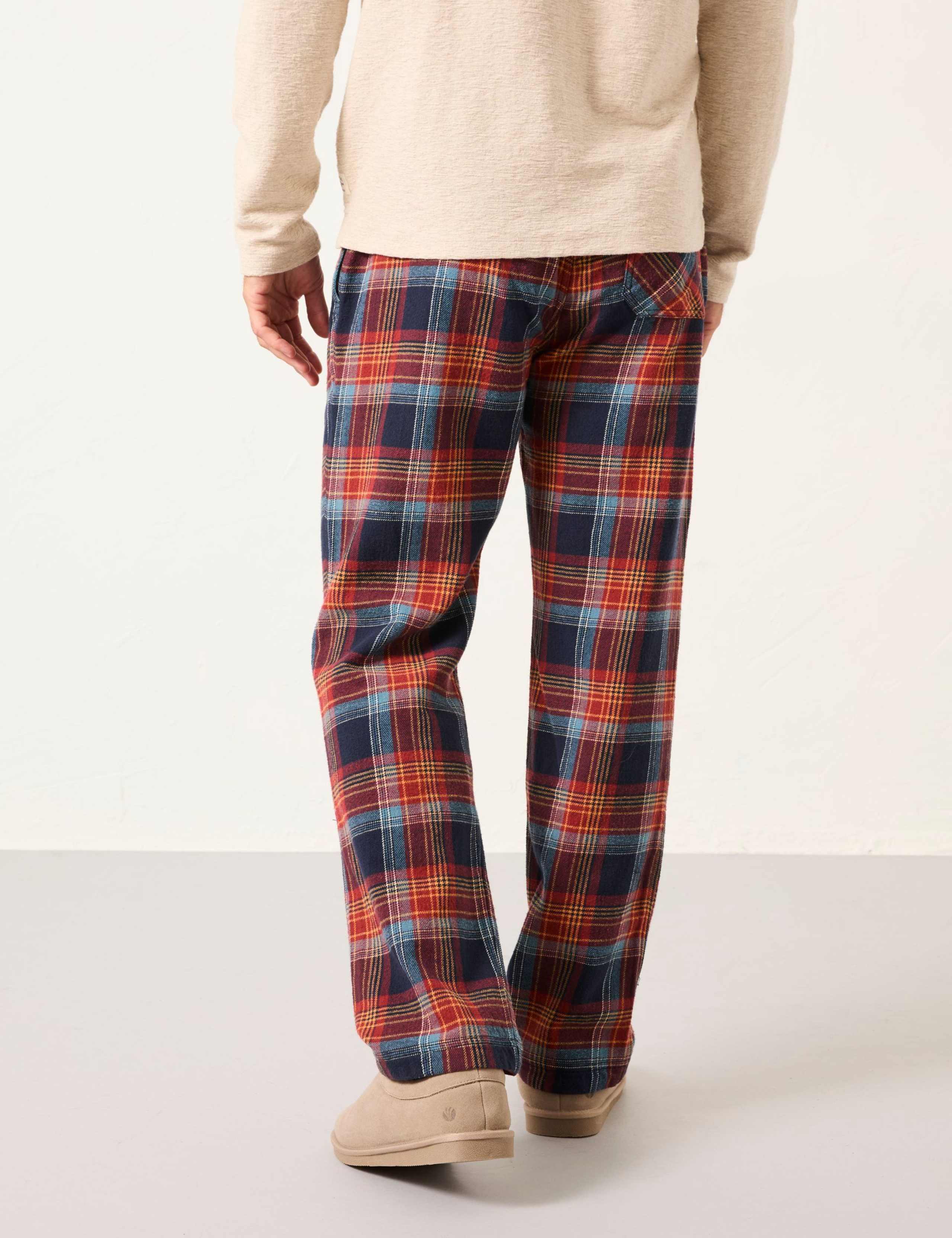 Pure Cotton Checked Pyjama Bottoms 3 of 6