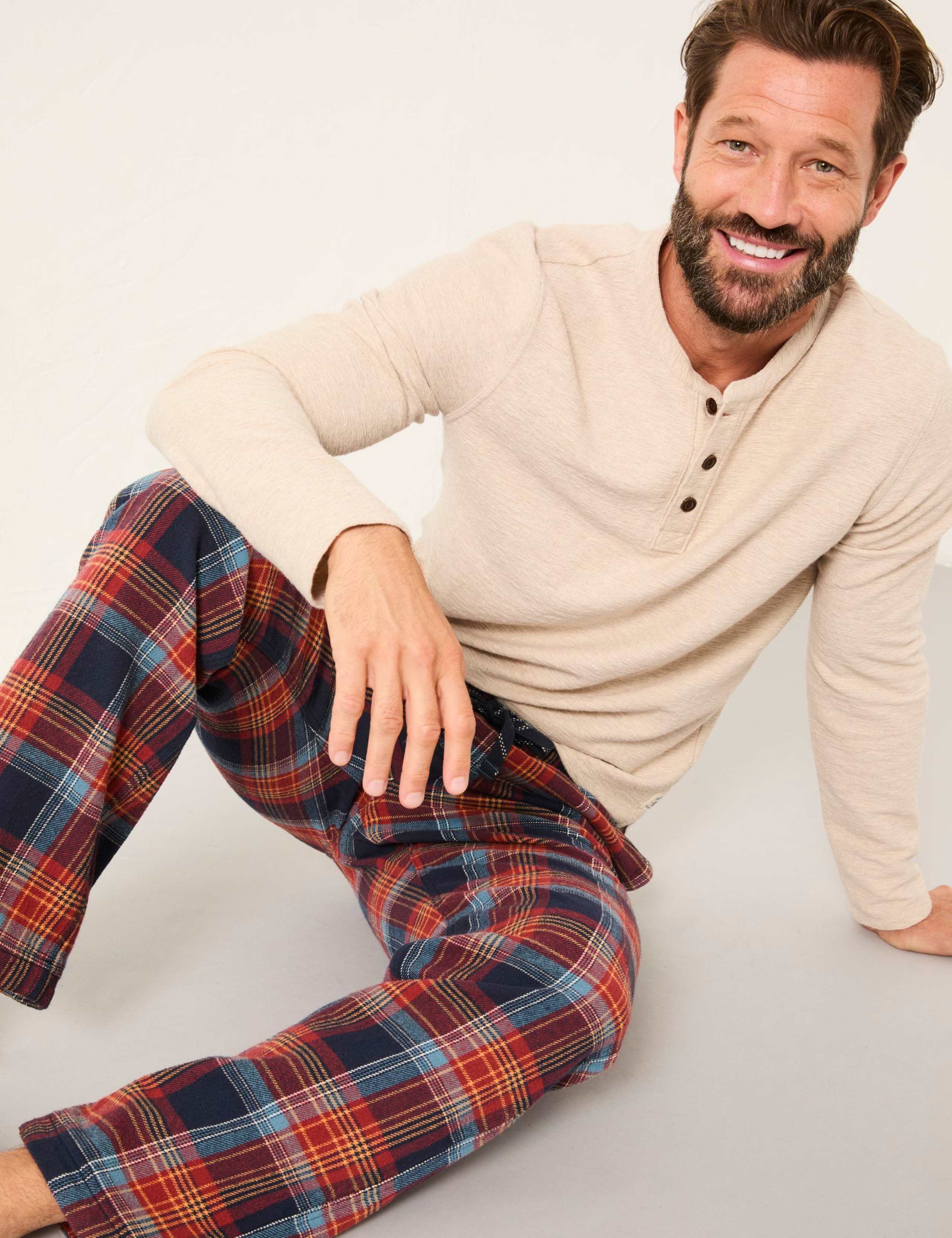 Pure Cotton Checked Pyjama Bottoms 4 of 6
