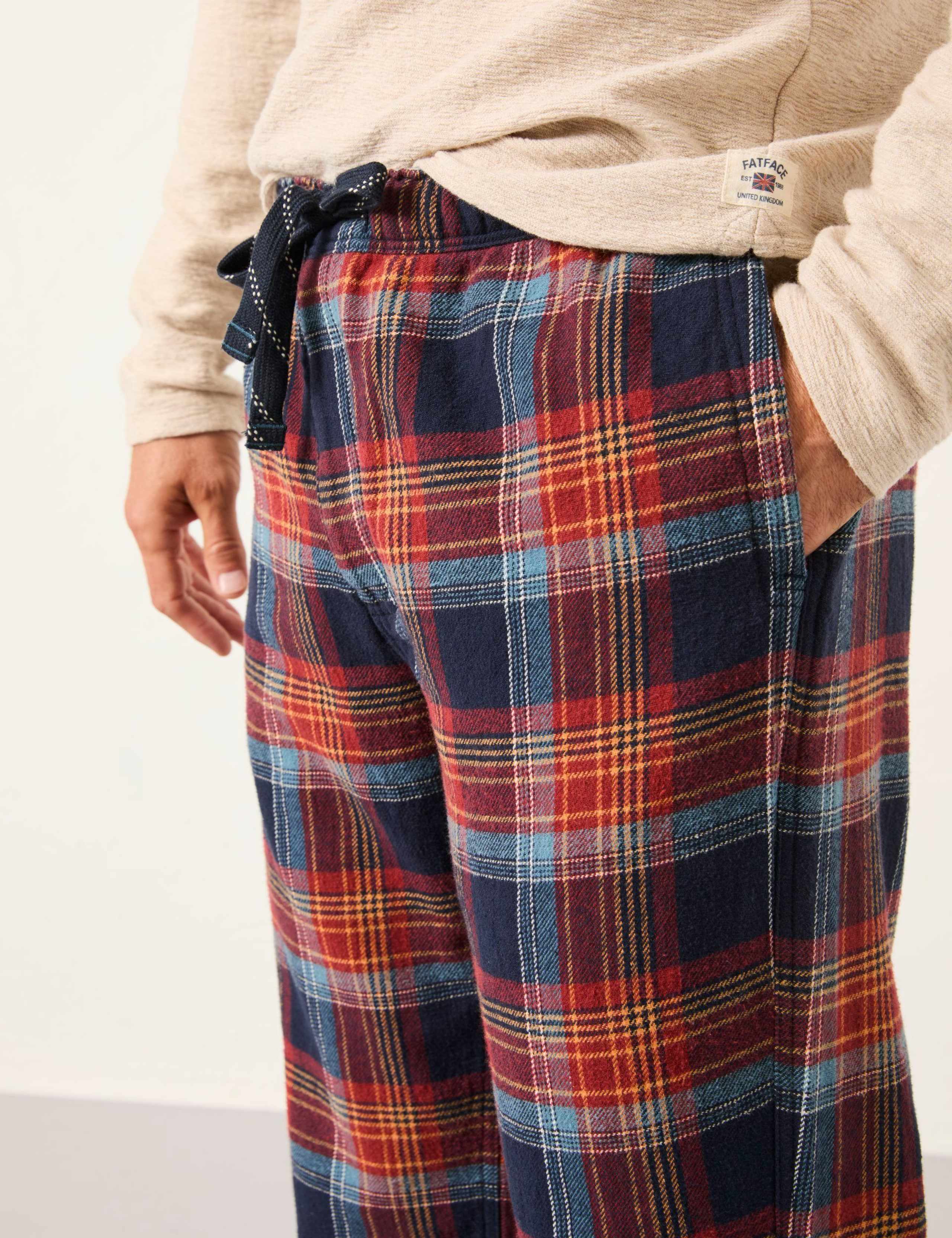 Pure Cotton Checked Pyjama Bottoms 5 of 6