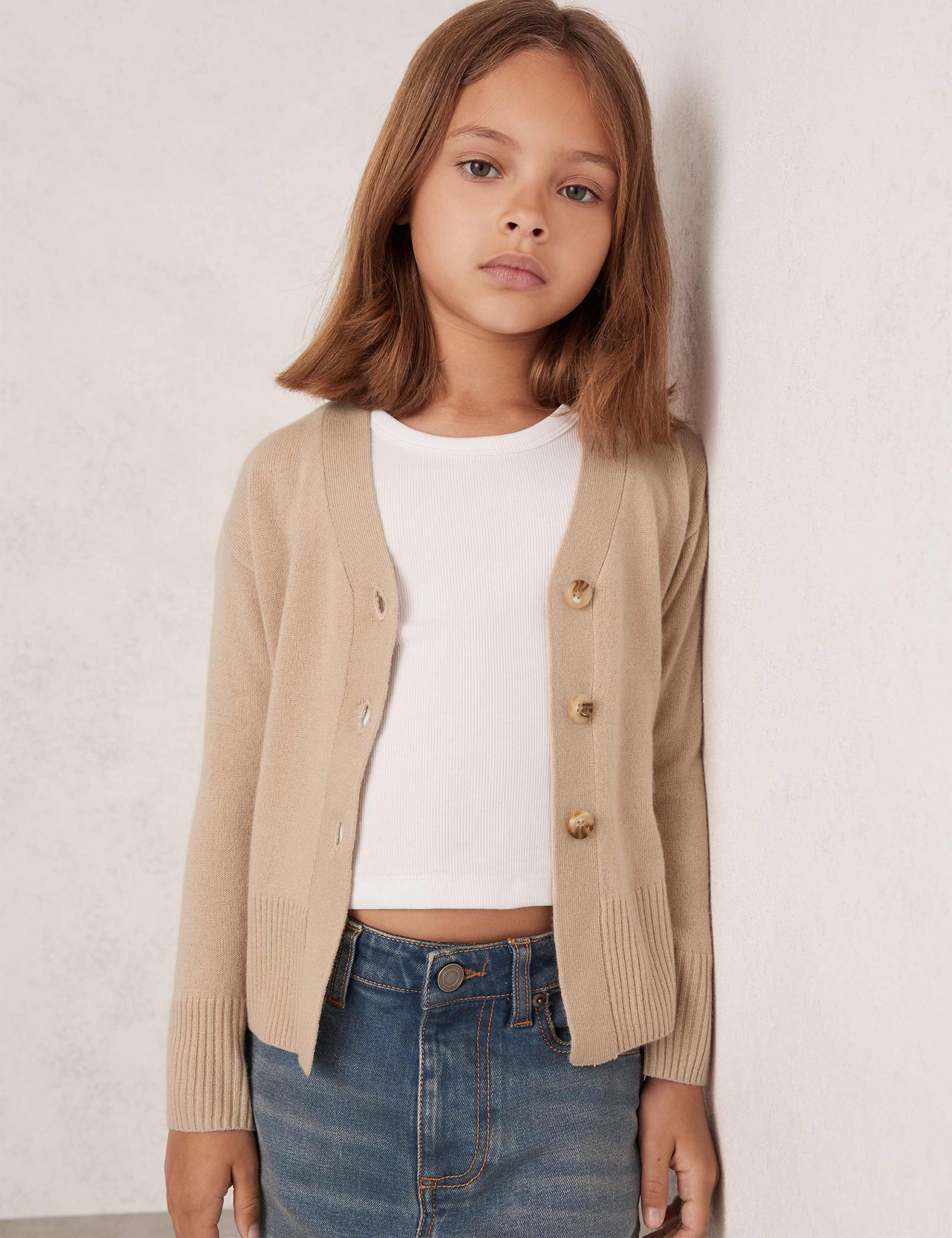 Wool Blend Knitted Cardigan (3-14 Yrs) 3 of 4