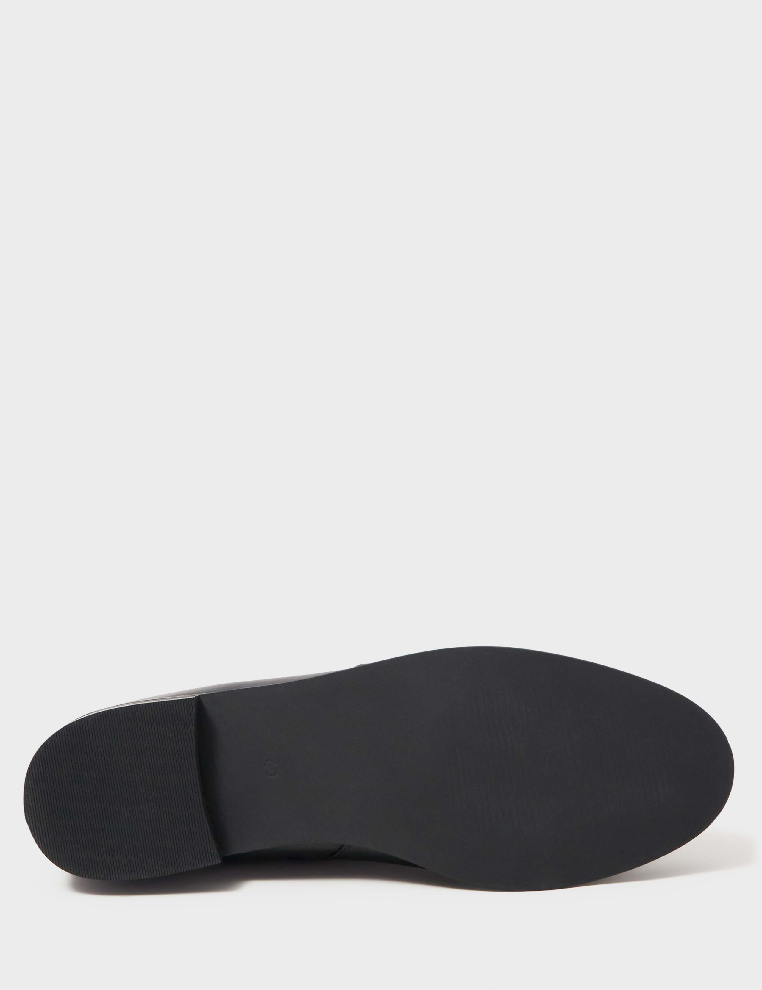 Leather Buckle Flat Round Toe Ankle Boots 4 of 4