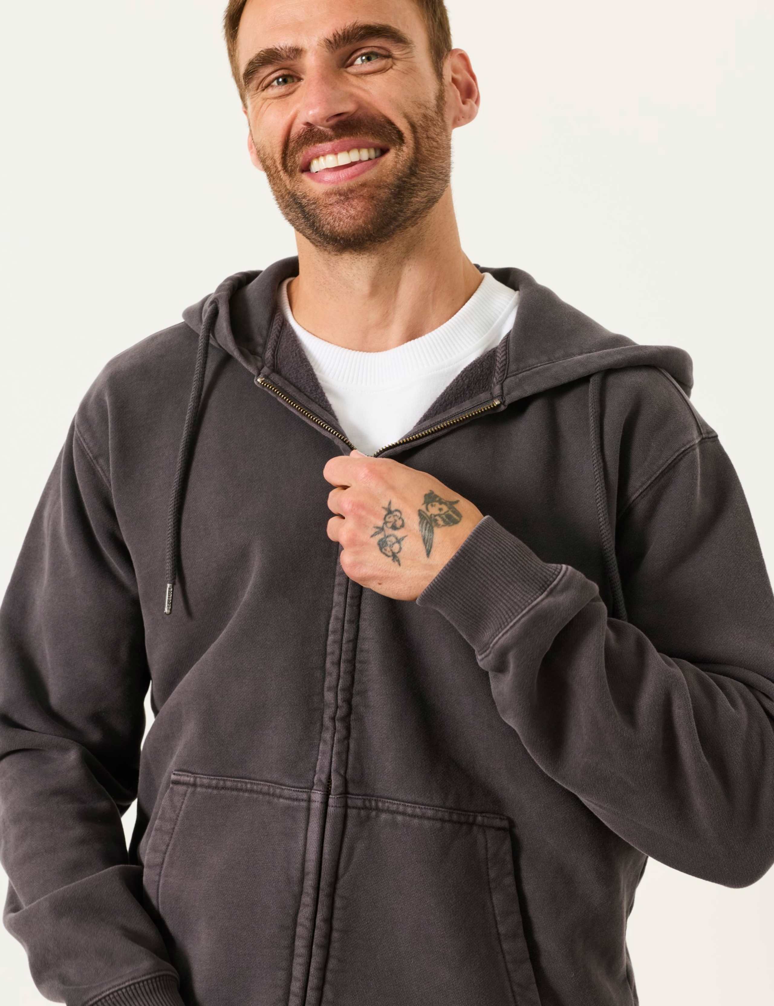 Pure Cotton Zip Up Long Sleeve Hoodie 5 of 6