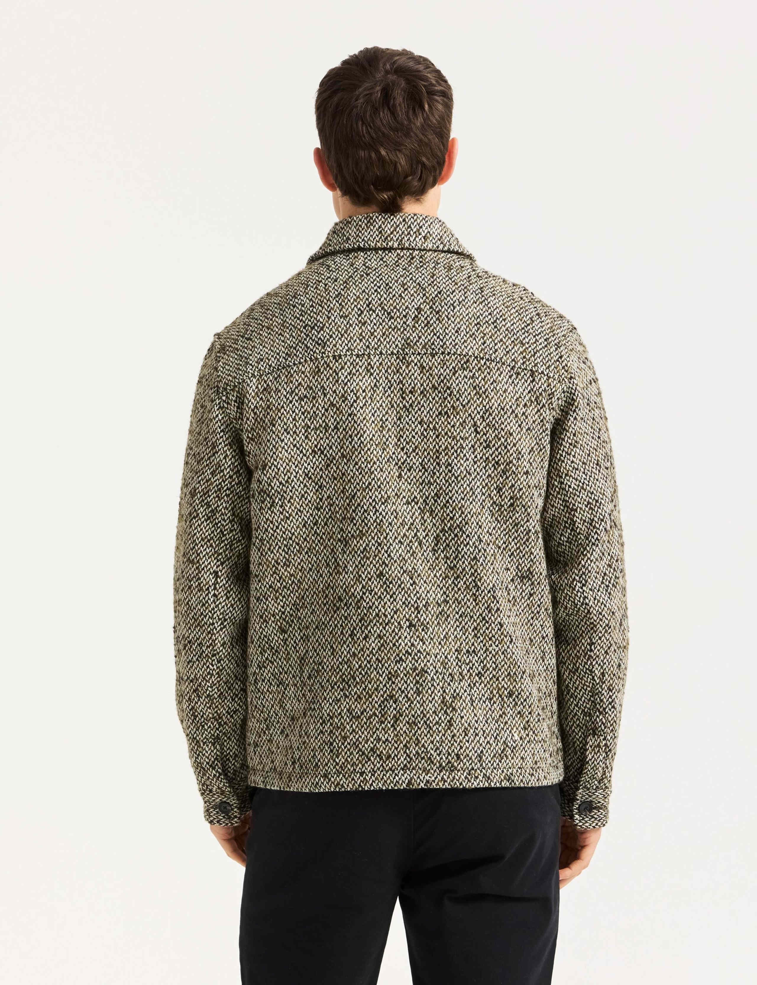 Wool Blend Tweed Harrington Jacket 4 of 8