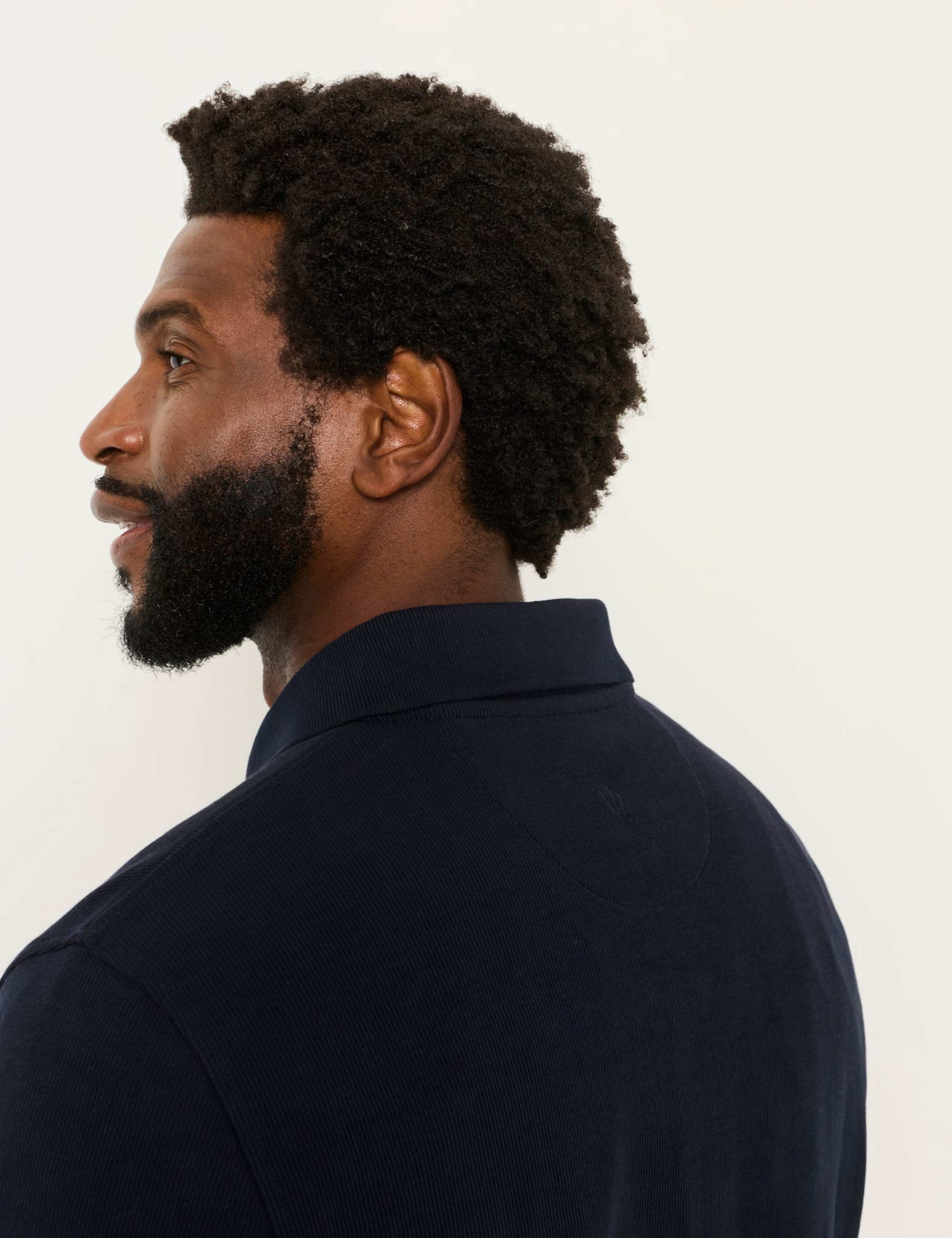Cotton Rich Ribbed Long Sleeve Polo Shirt 7 of 7