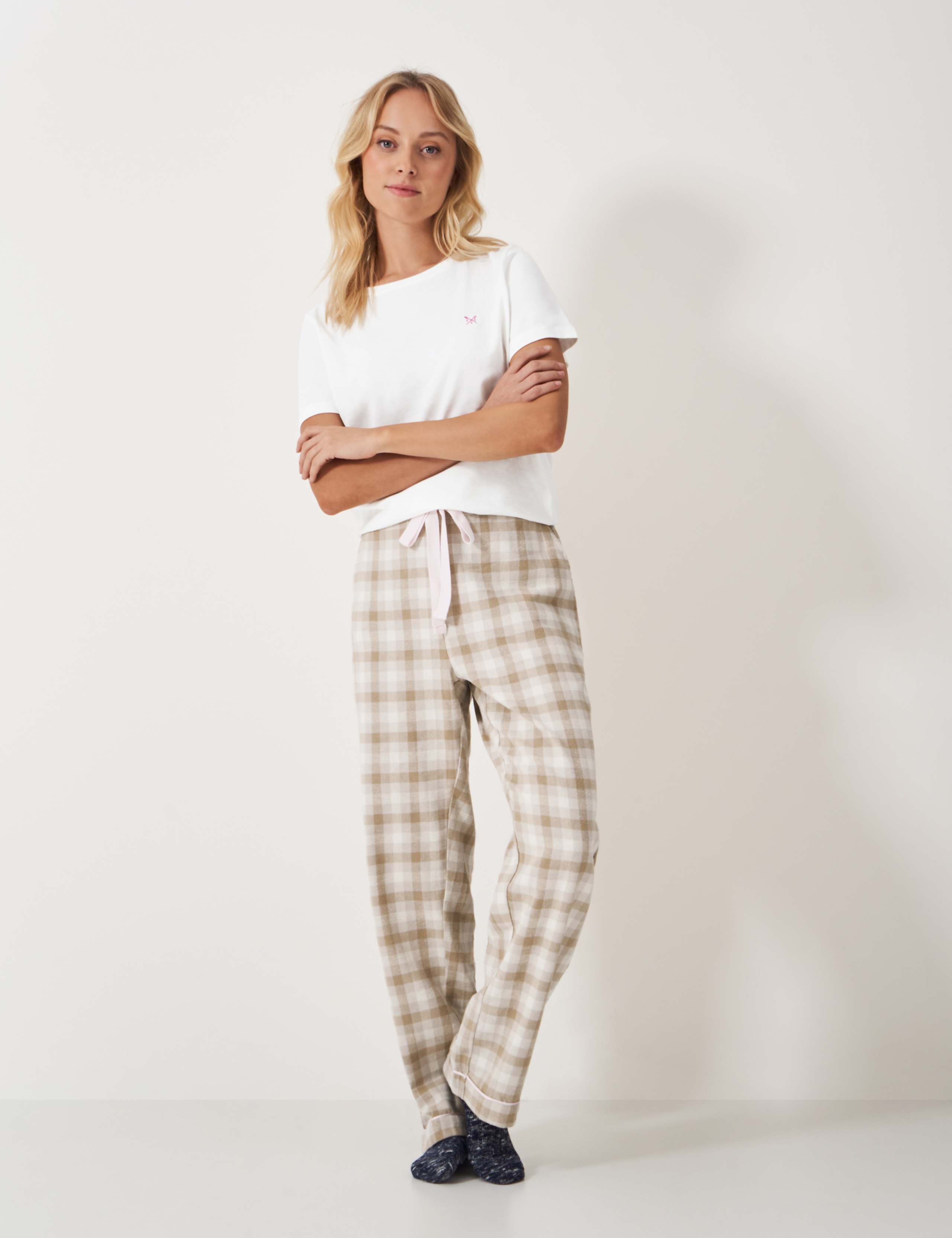 Pure Cotton Checked Pyjama Set 1 of 5