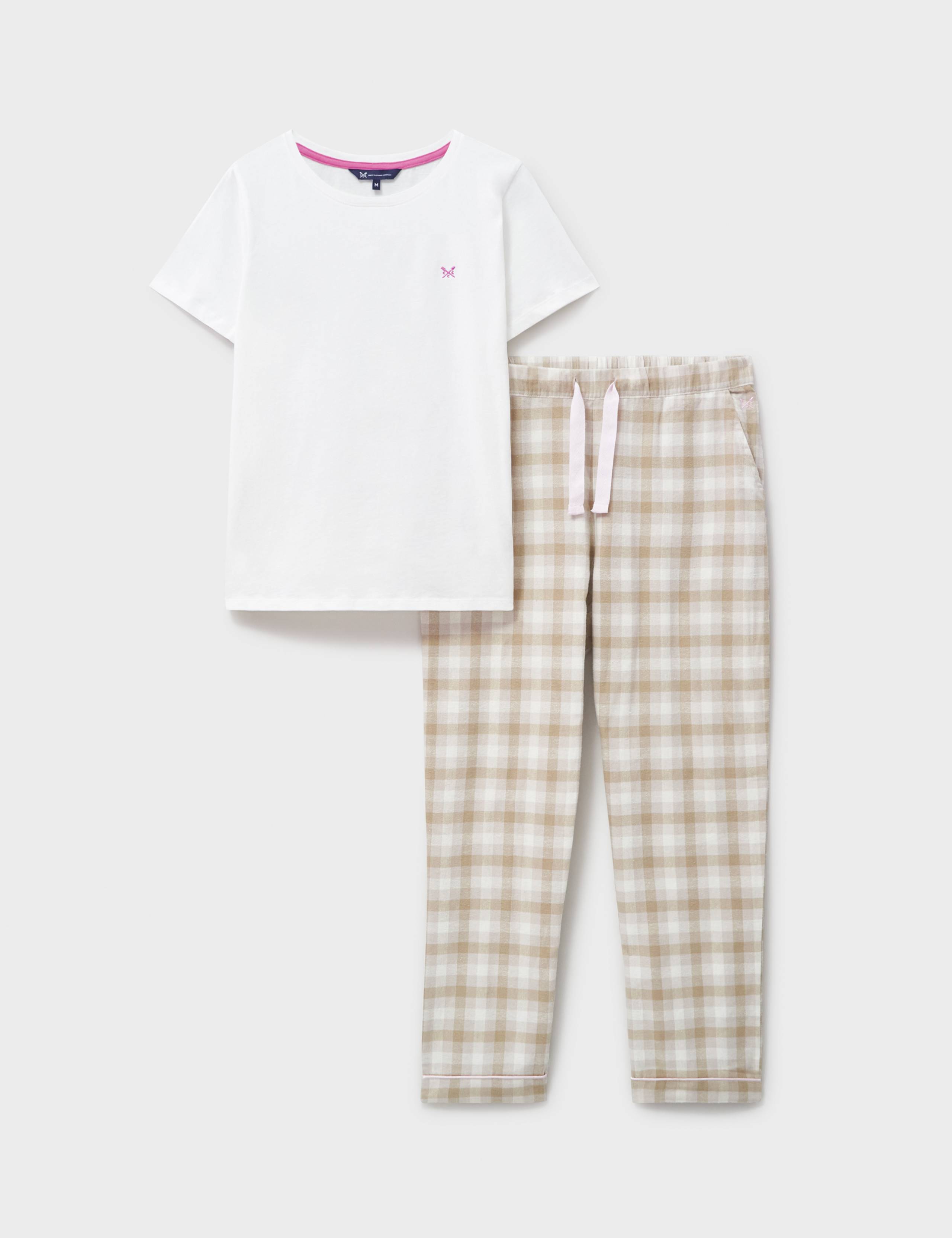 Pure Cotton Checked Pyjama Set 2 of 5