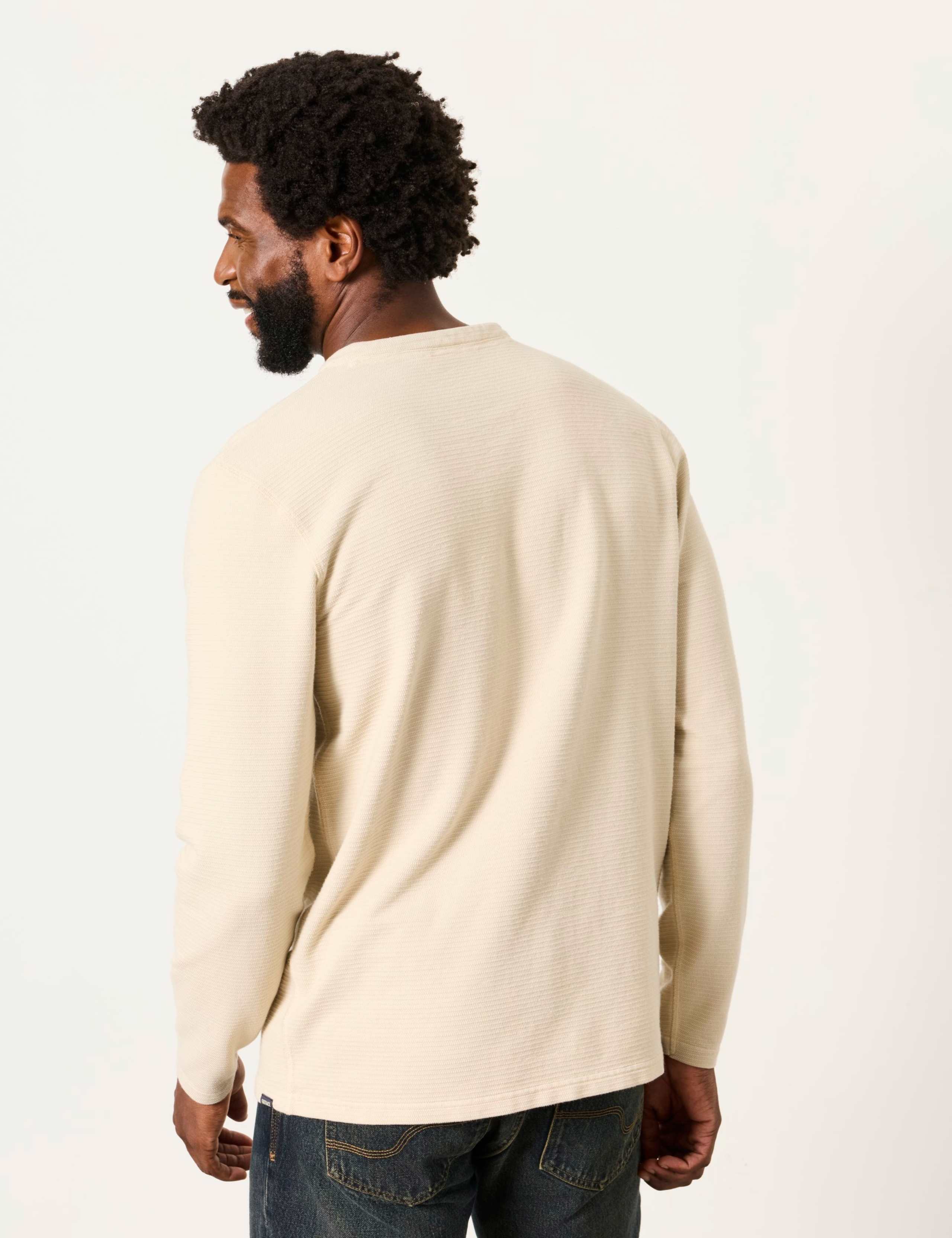 Cotton Rich Waffle Henley Top 5 of 6