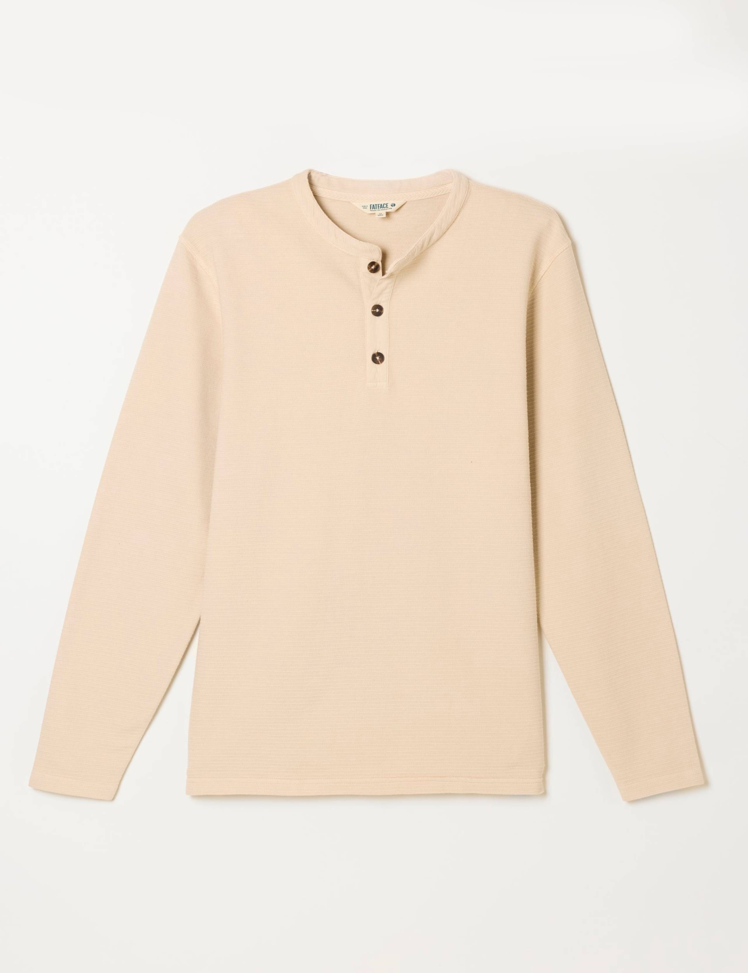 Cotton Rich Waffle Henley Top 2 of 6