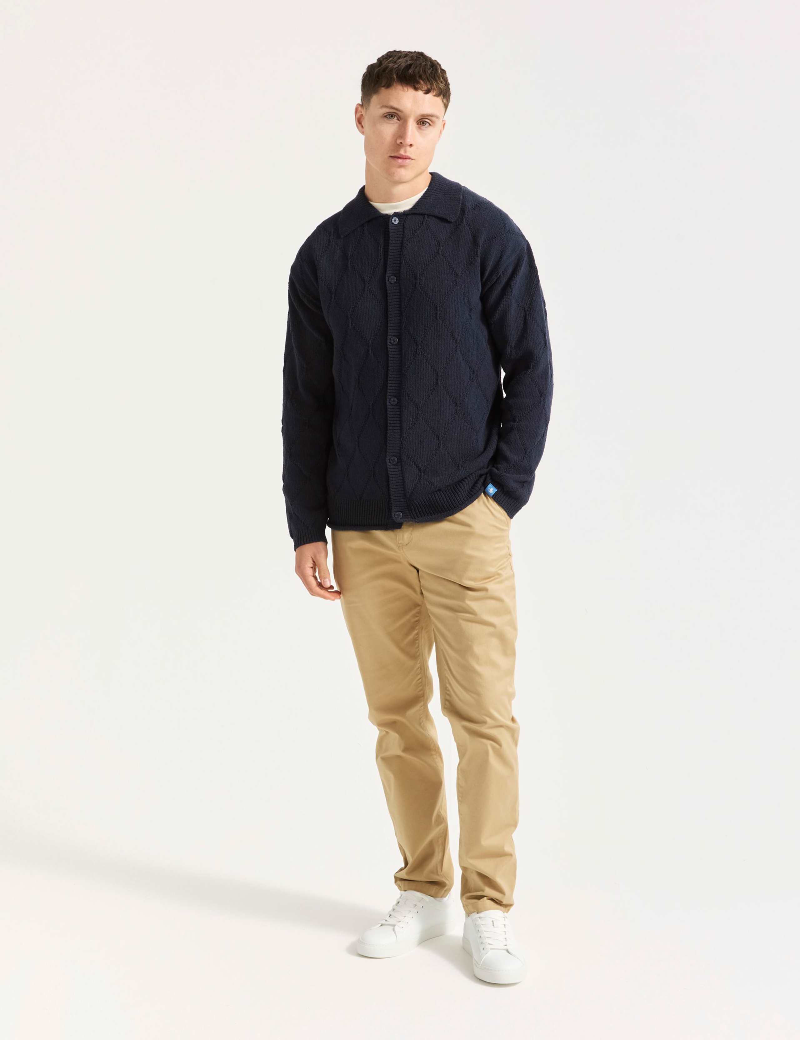 Cotton Rich Collared Neck Cardigan 3 of 6